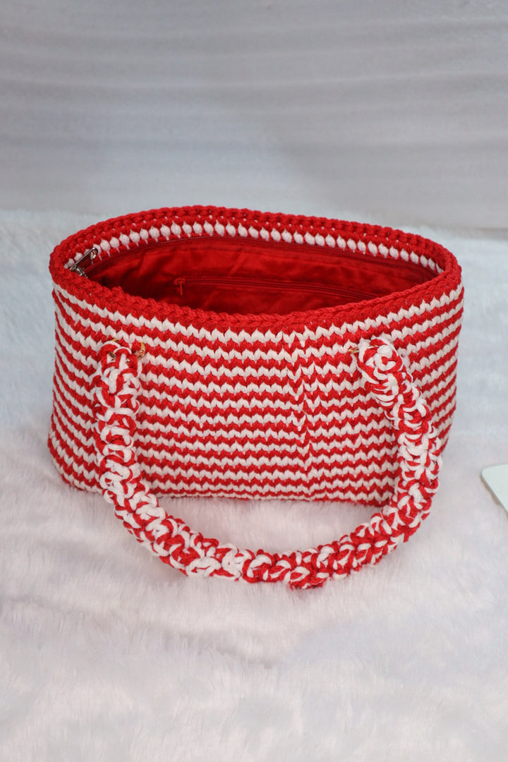 Cherry Candy Stripe Tote Bag