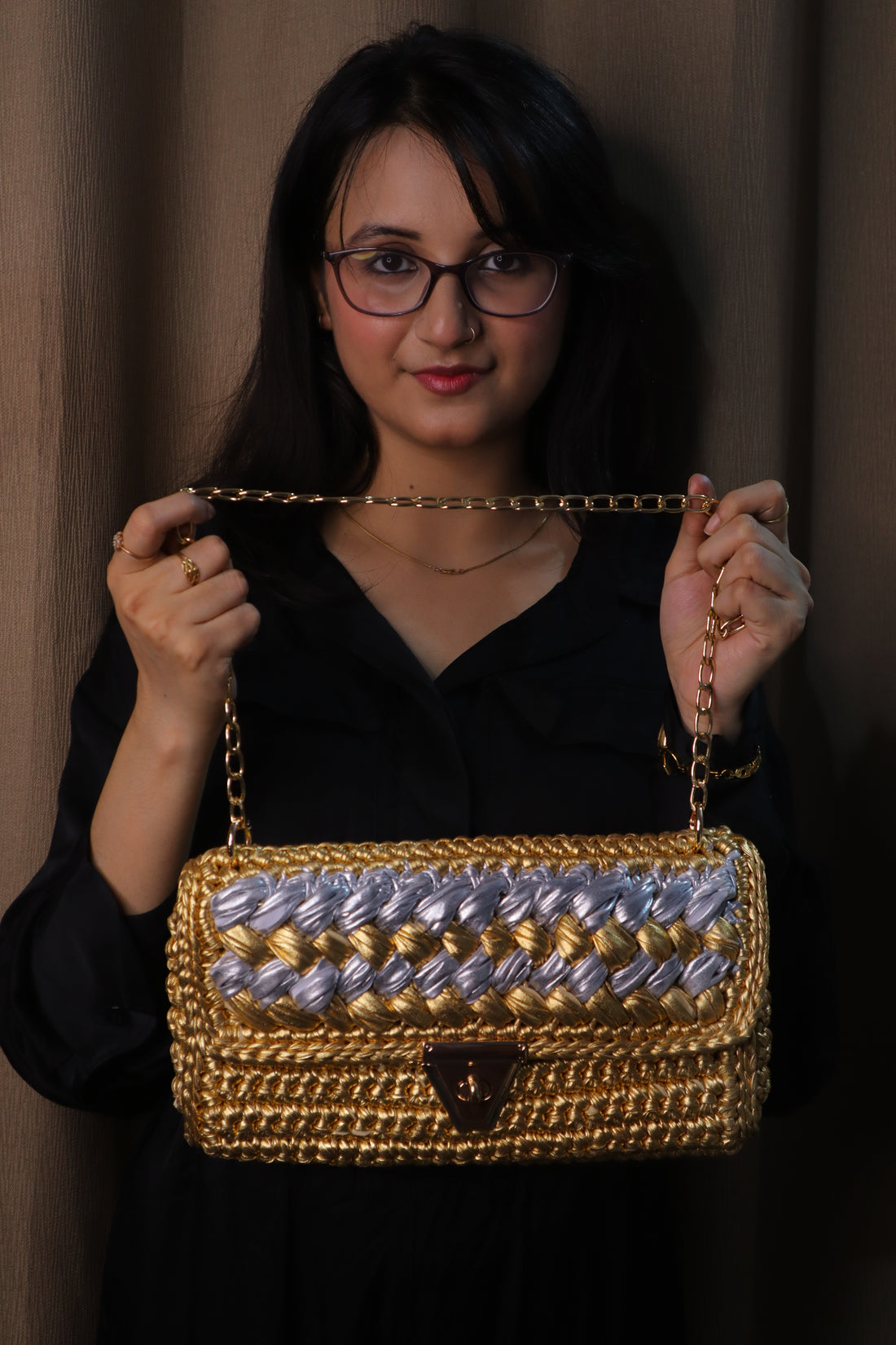 Gold & Silver Grand Crochet Clutch