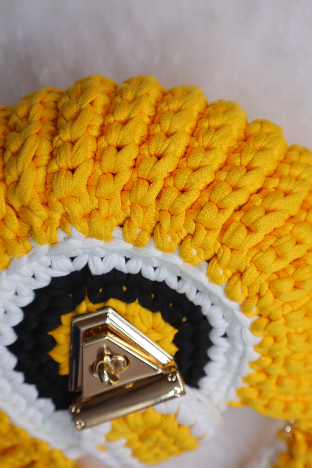 Yellow Evil Eye Shell Bag