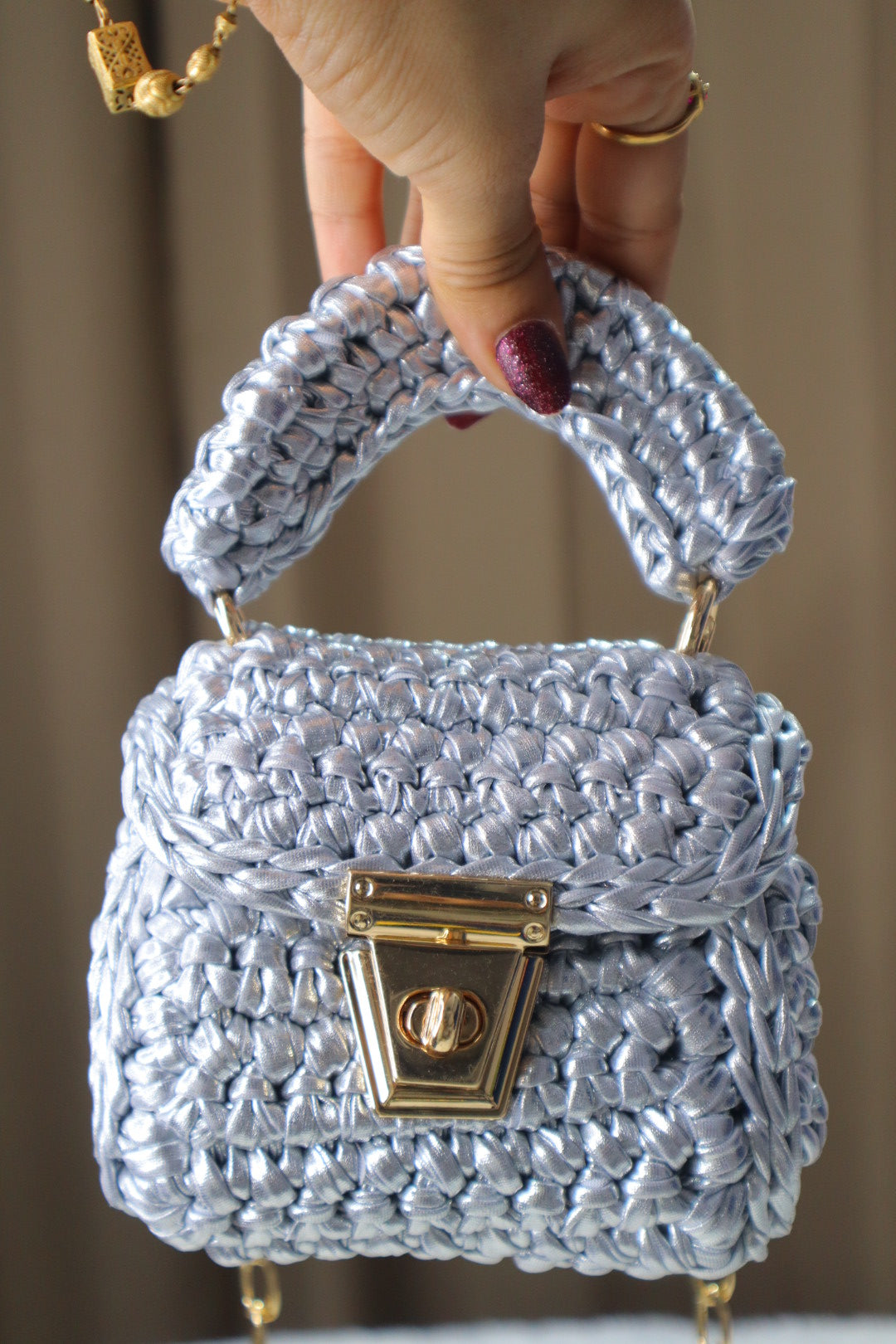 Silver Mini Bag