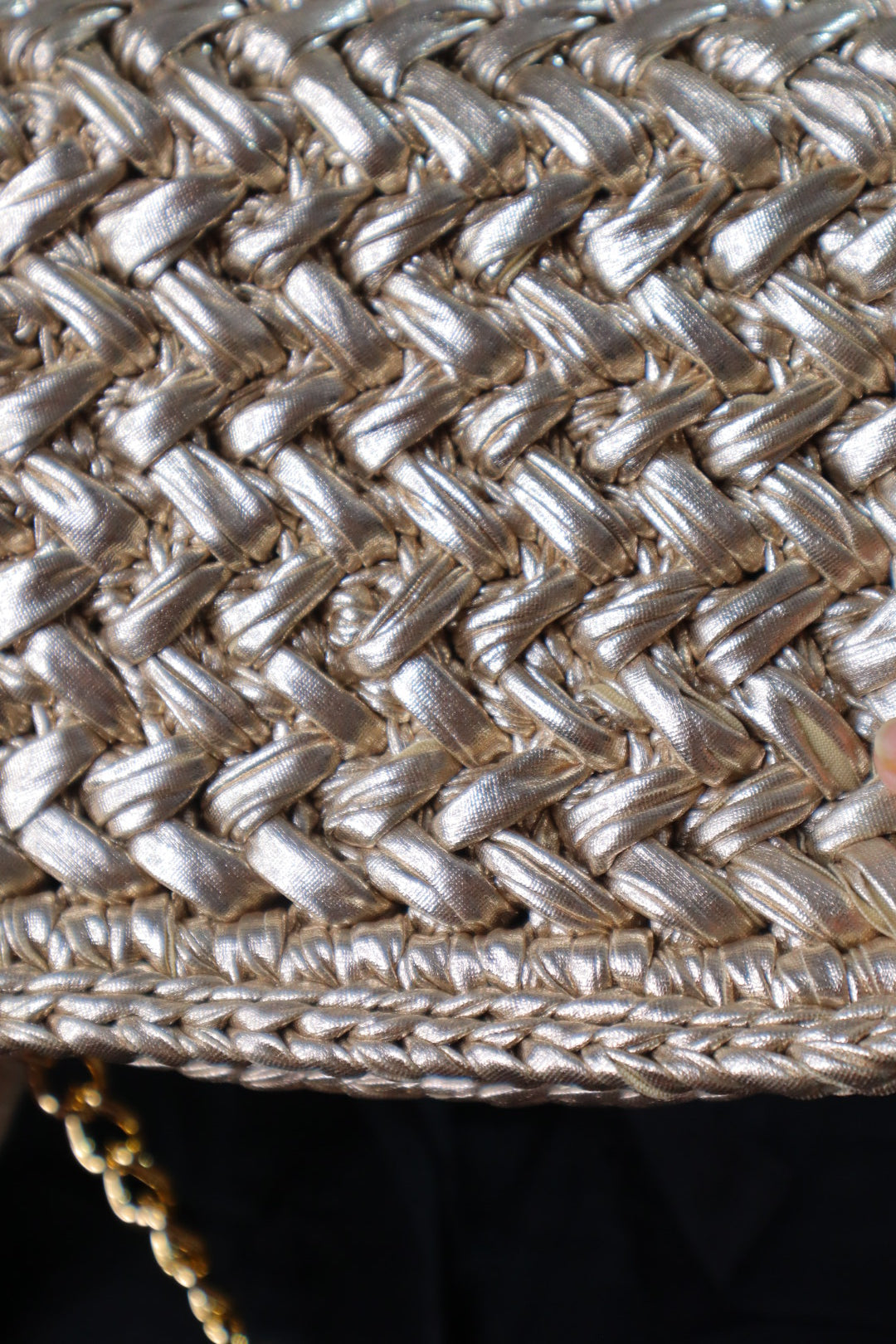 Waffle Champagne Gold Bag