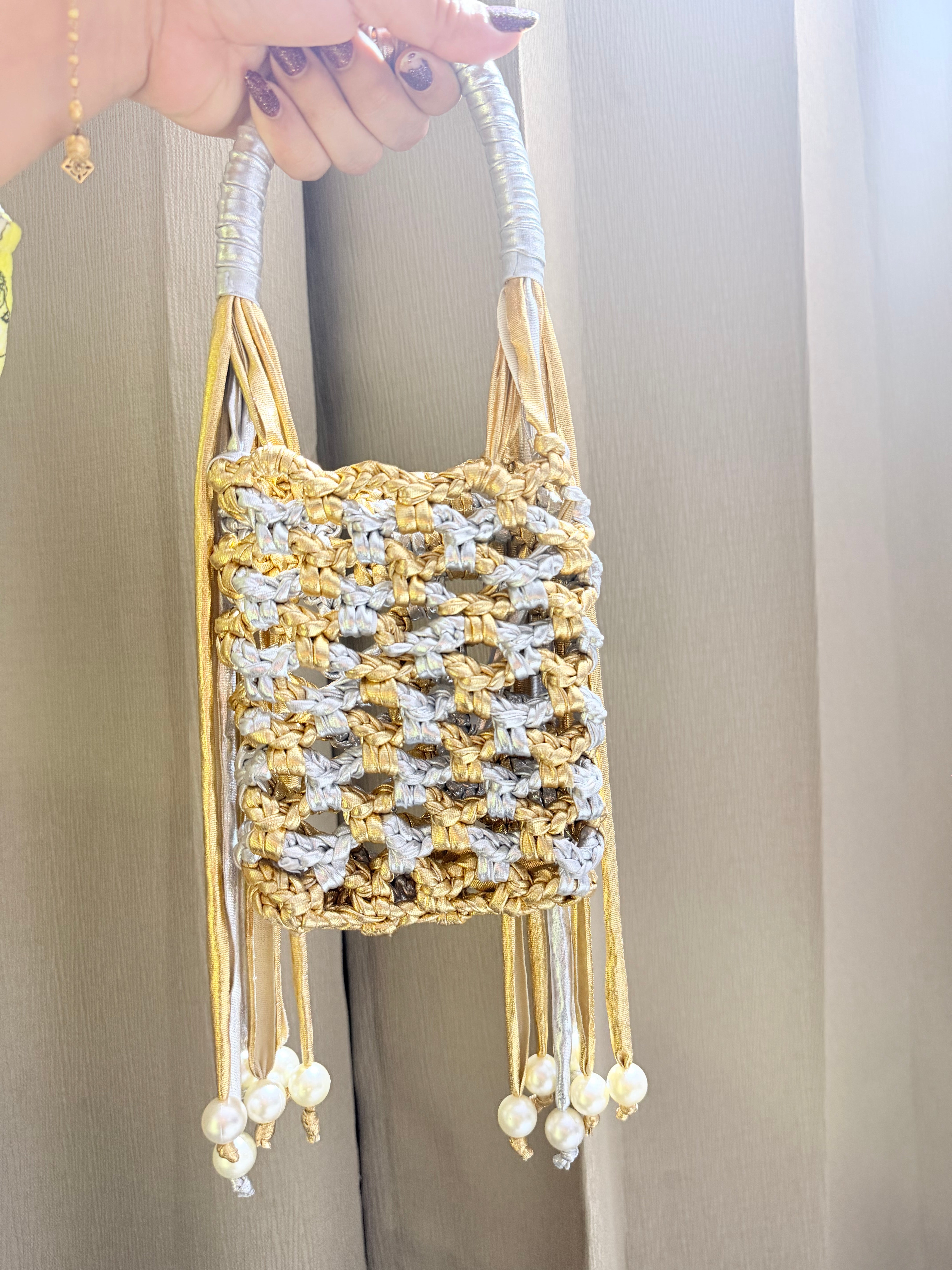 Silver & Golden Phone Sling