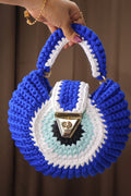 Blue Evil Eye Shell Bag
