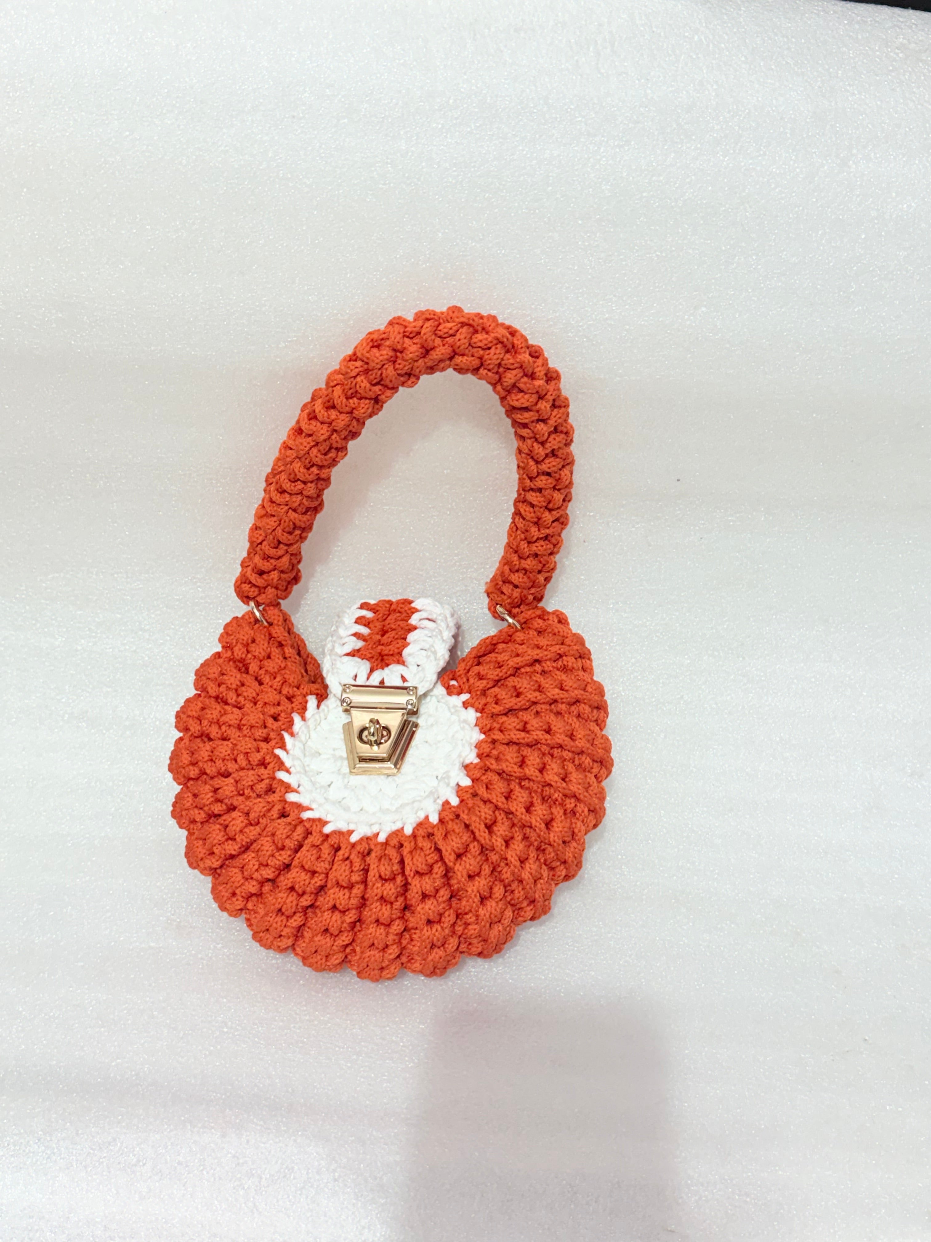 Orange Mini Shell Bag