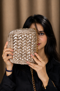 Waffle Champagne Gold Bag