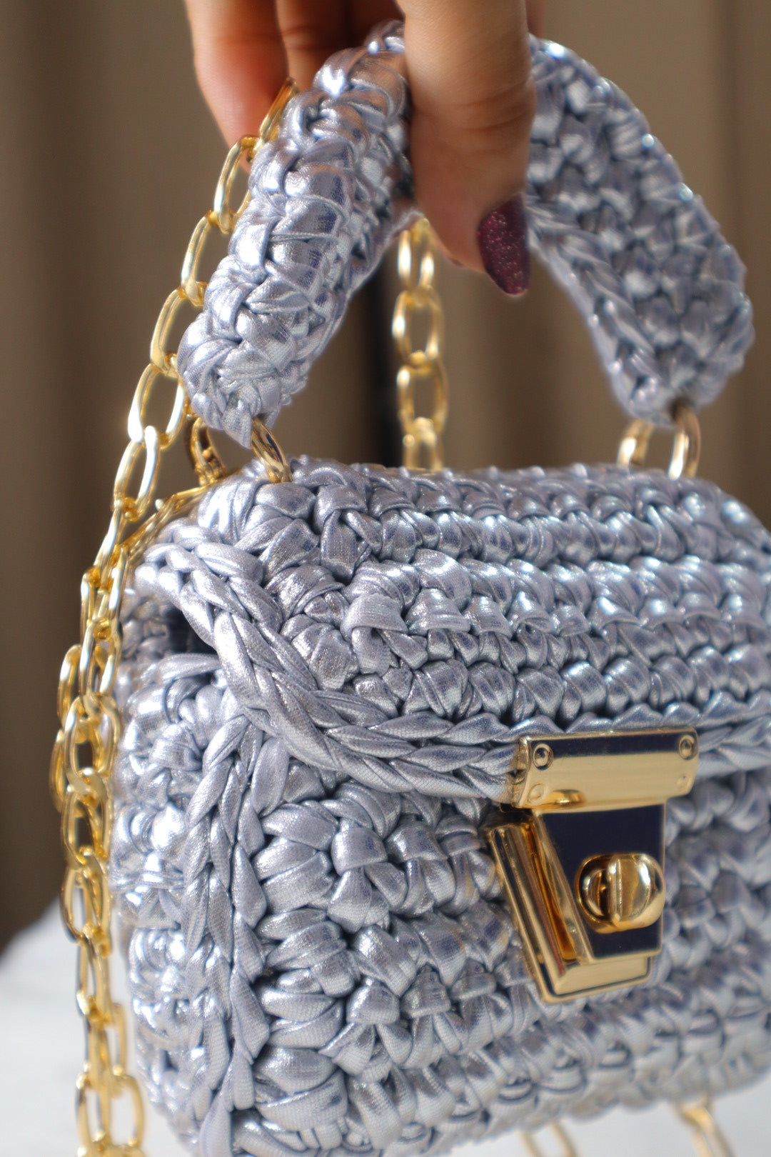 Silver Mini Bag