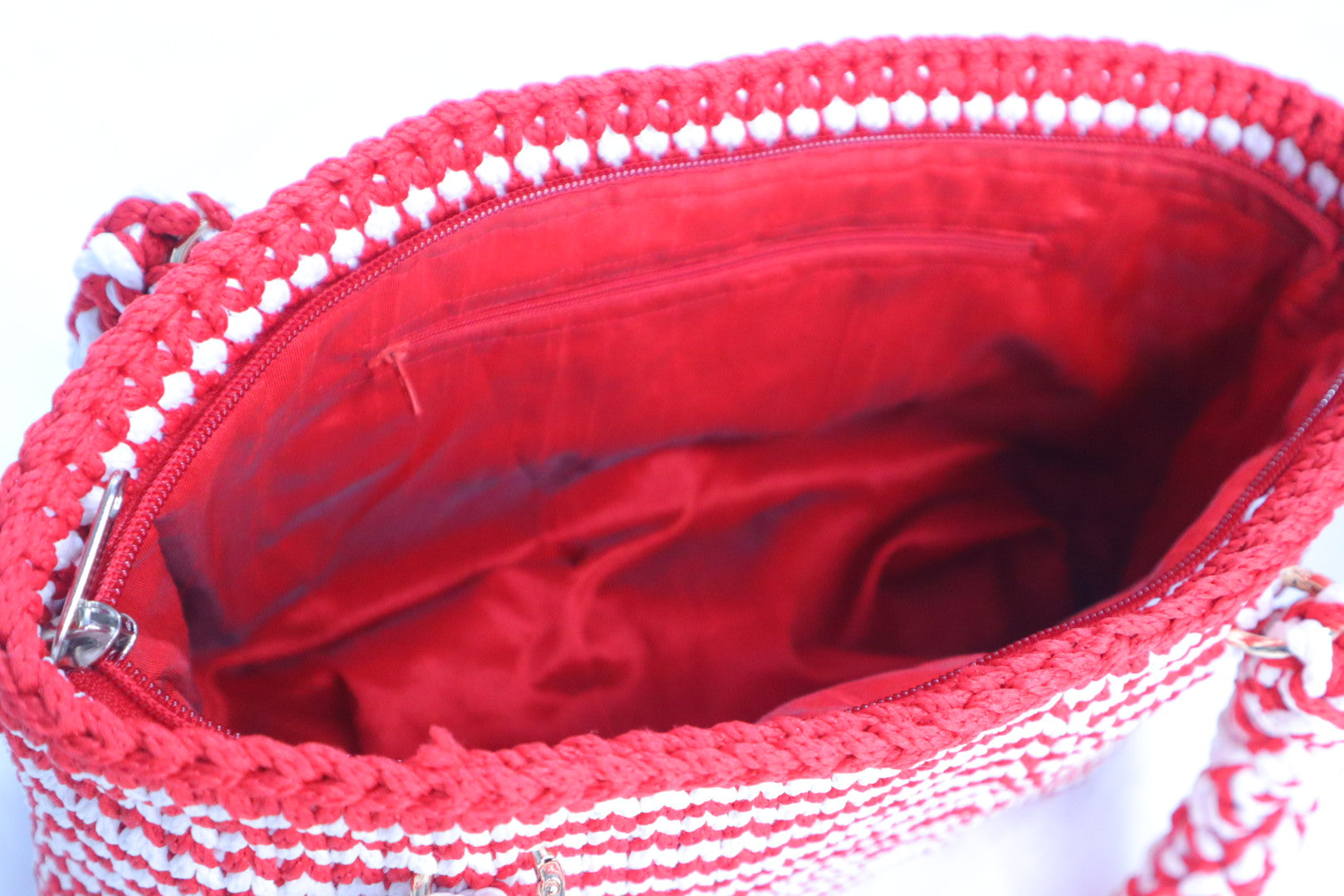 Cherry Candy Stripe Tote Bag