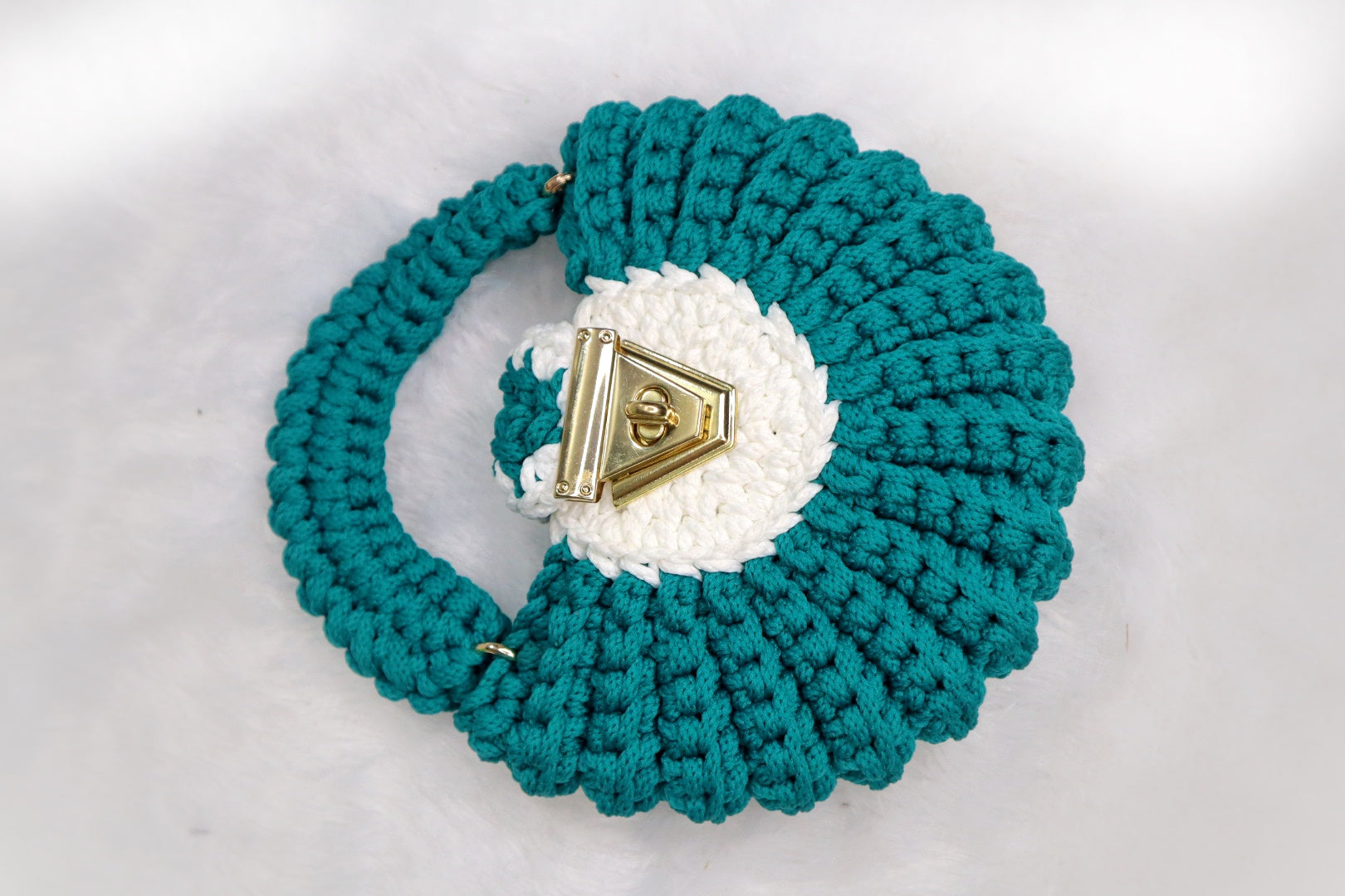 Emerald Charm Mini Shell Bag