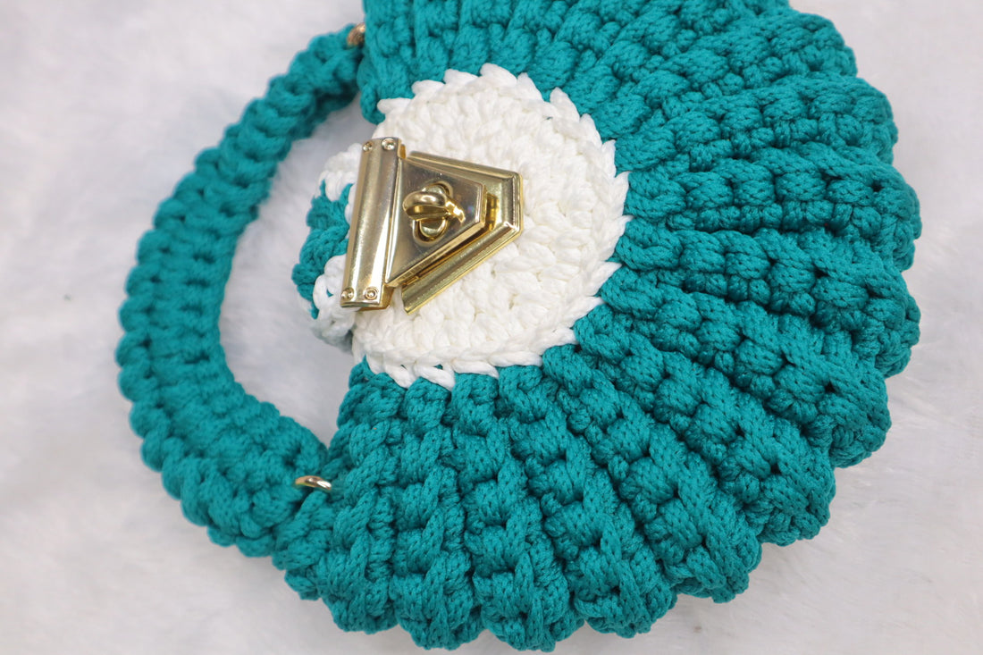 Emerald Charm Mini Shell Bag