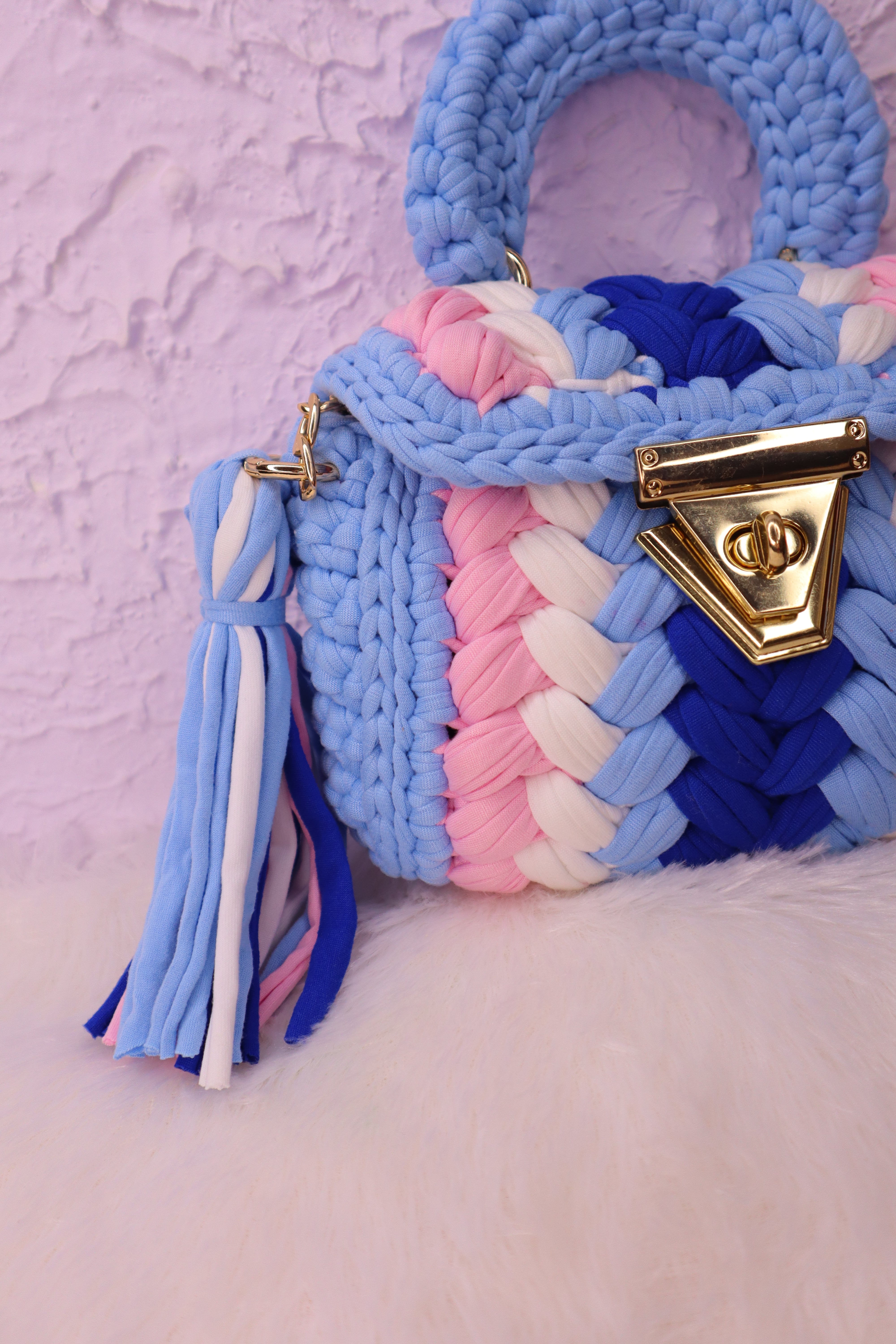 Serenity Twist Multicolor Crochet Bag