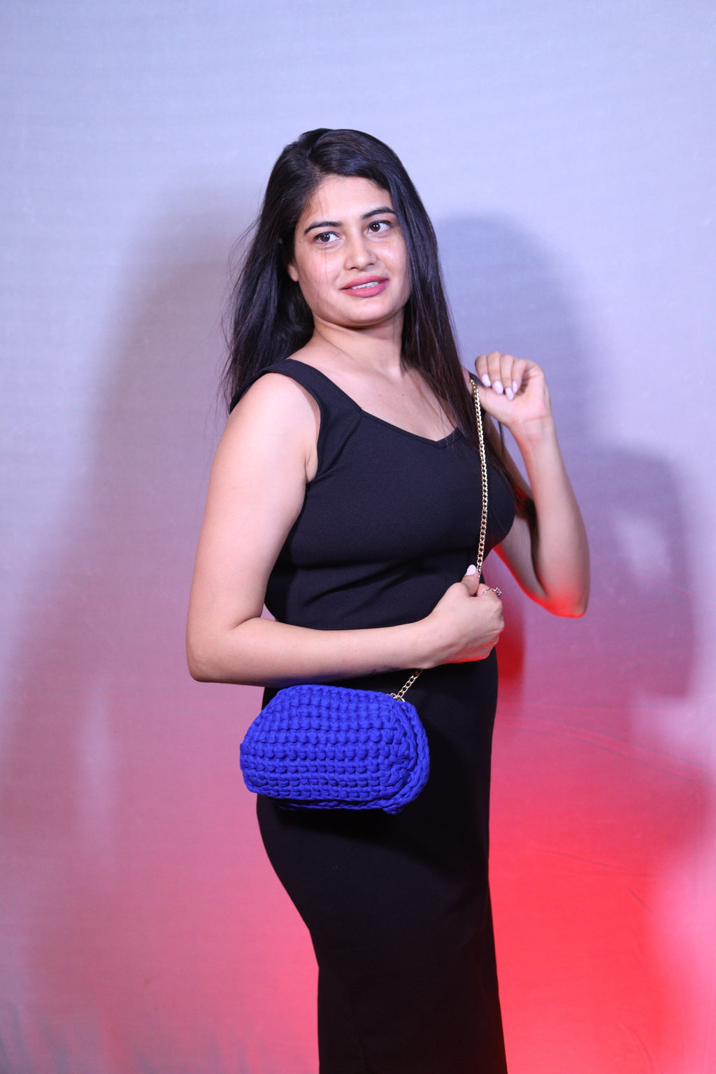 Handmade Royal Blue Crochet Bag