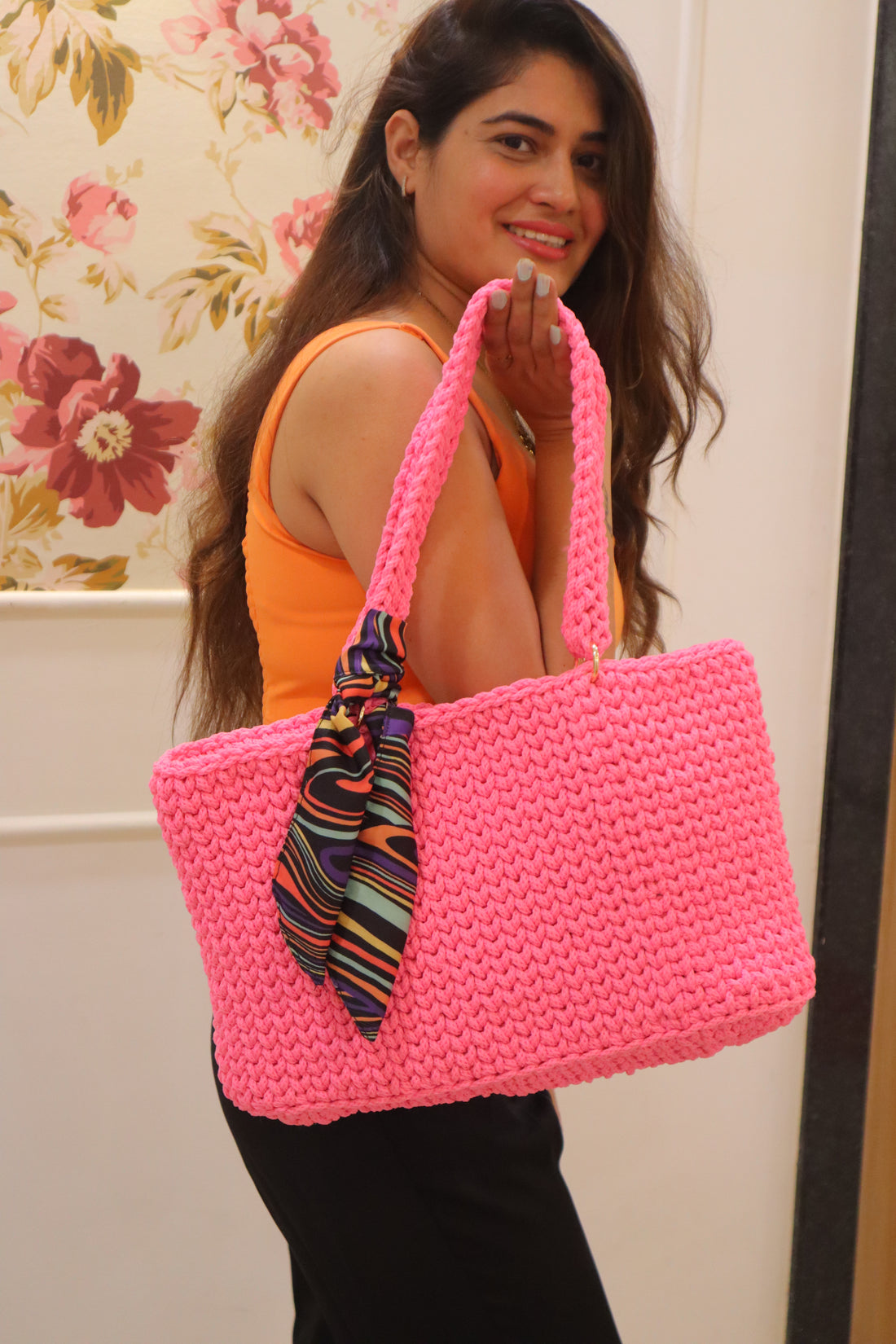 Handmade Pink Tote Bag