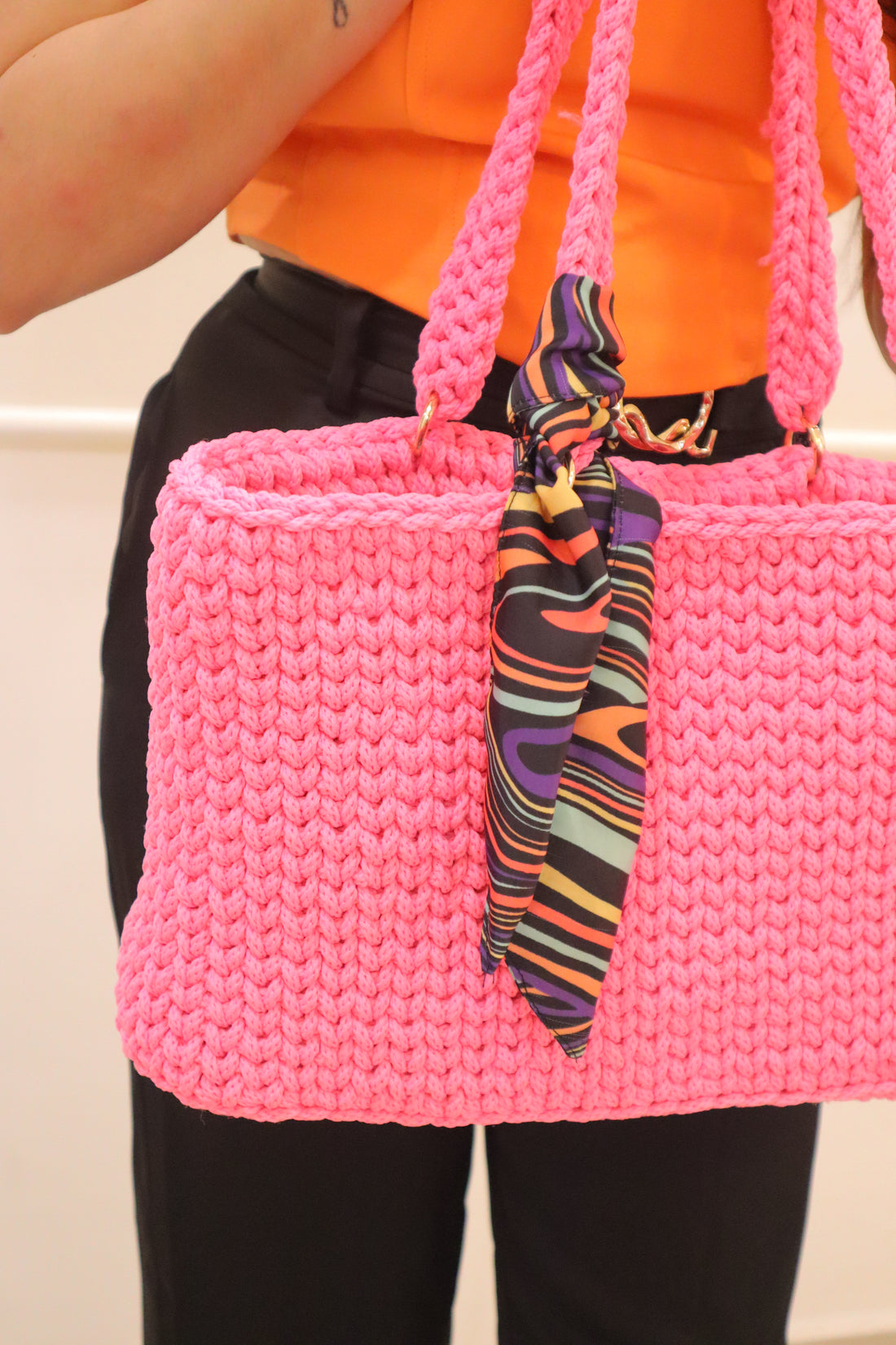 Handmade Pink Tote Bag