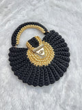Black & Gold Shell Bag