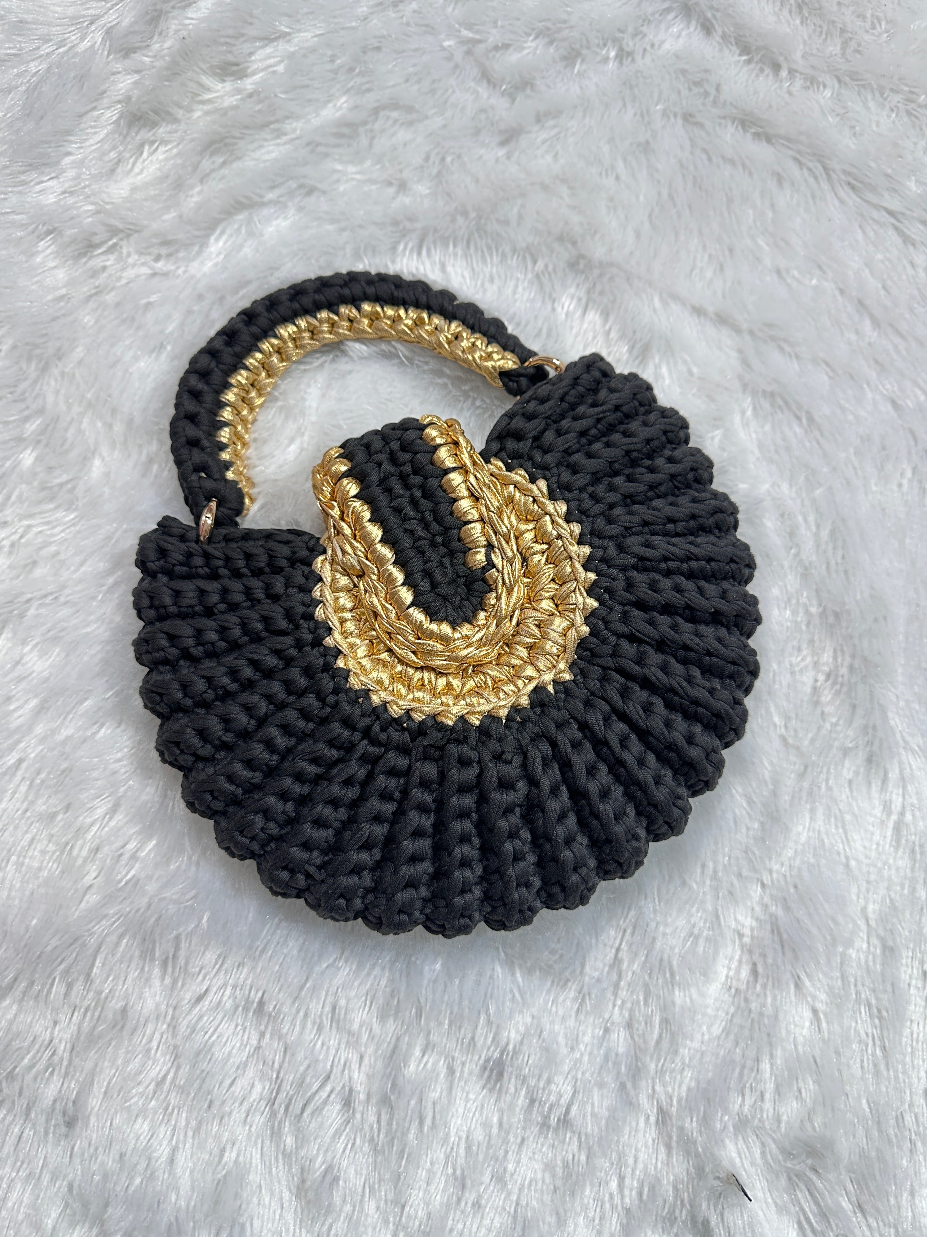 Black & Gold Shell Bag