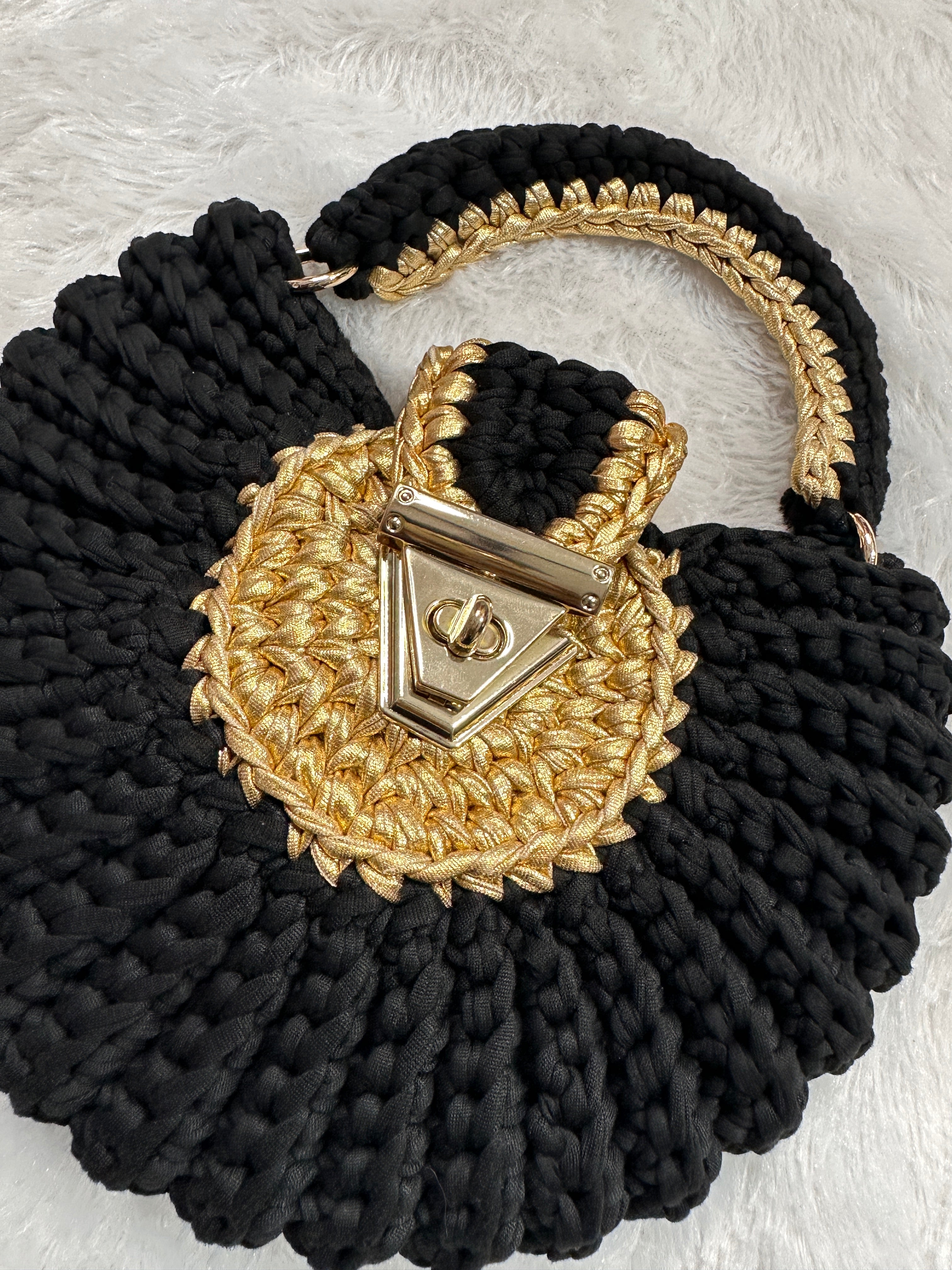 Black & Gold Shell Bag