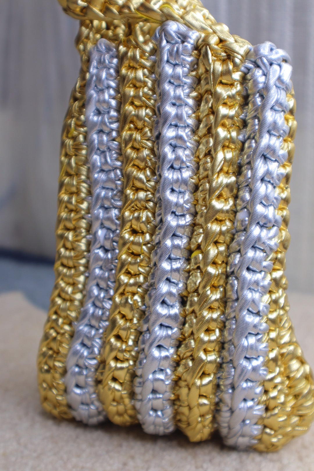 Golden & Silver Luxe Crochet Potli