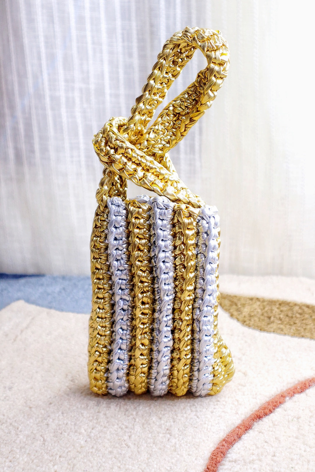 Golden & Silver Luxe Crochet Potli