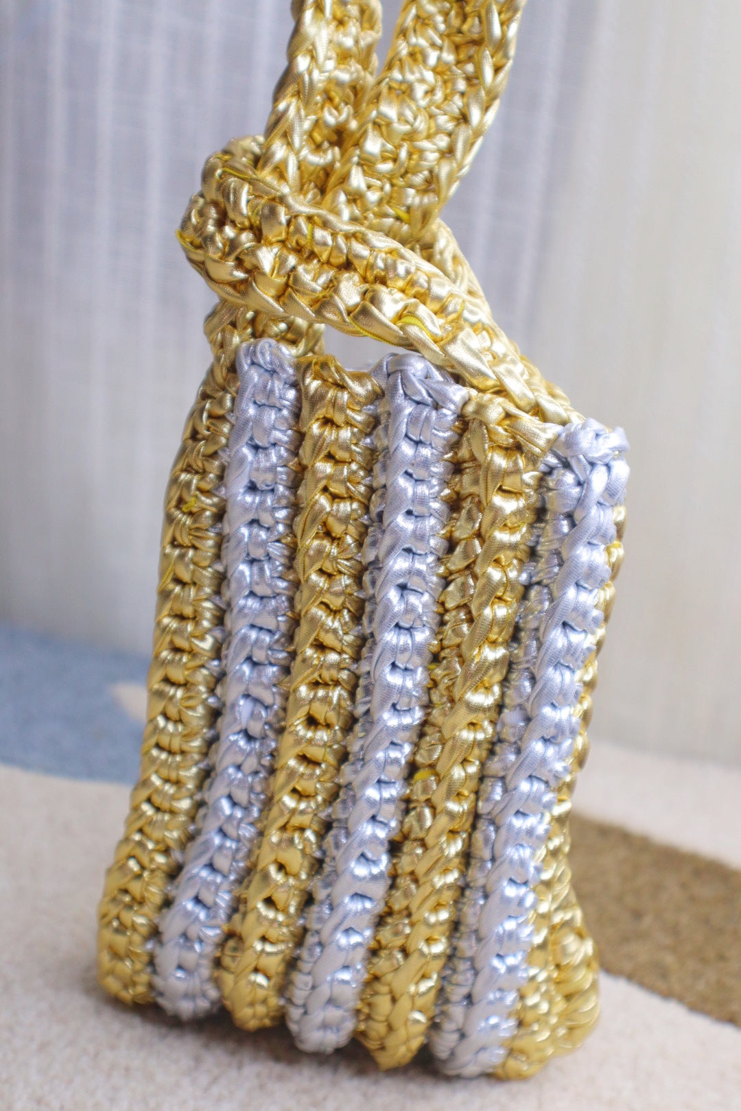 Golden & Silver Luxe Crochet Potli