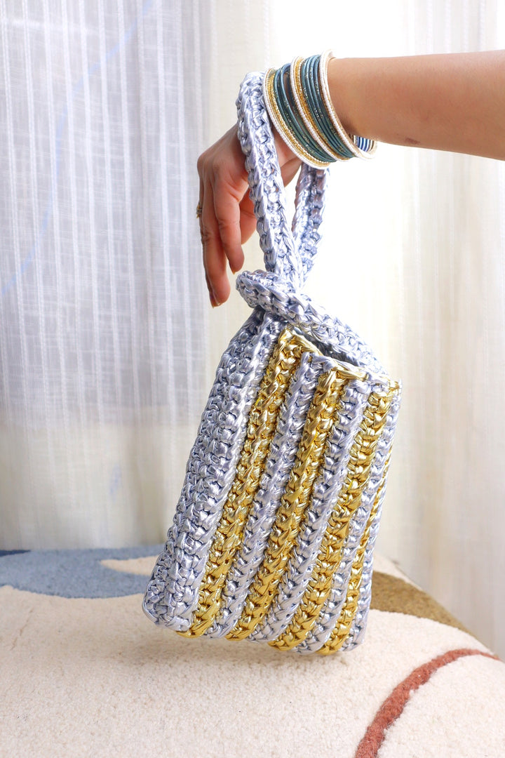 Golden & Silver Luxe Crochet Potli