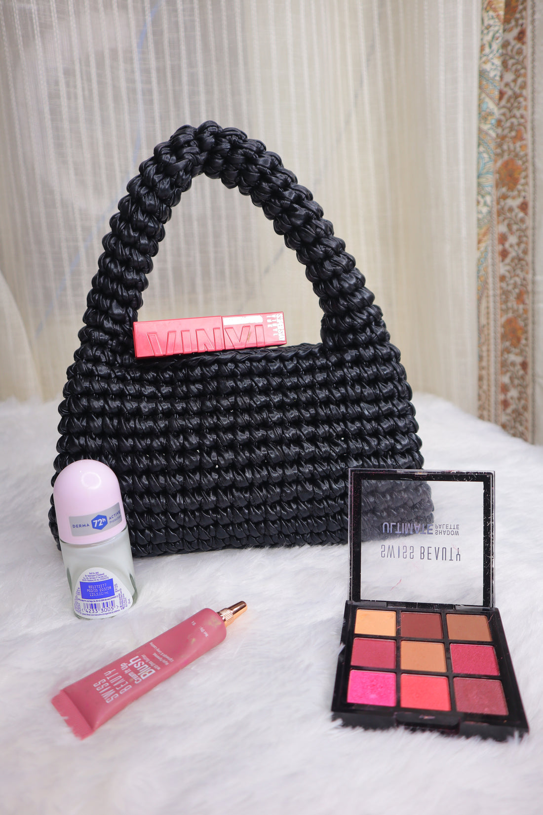 Midnight Black Loaf Crochet Bag