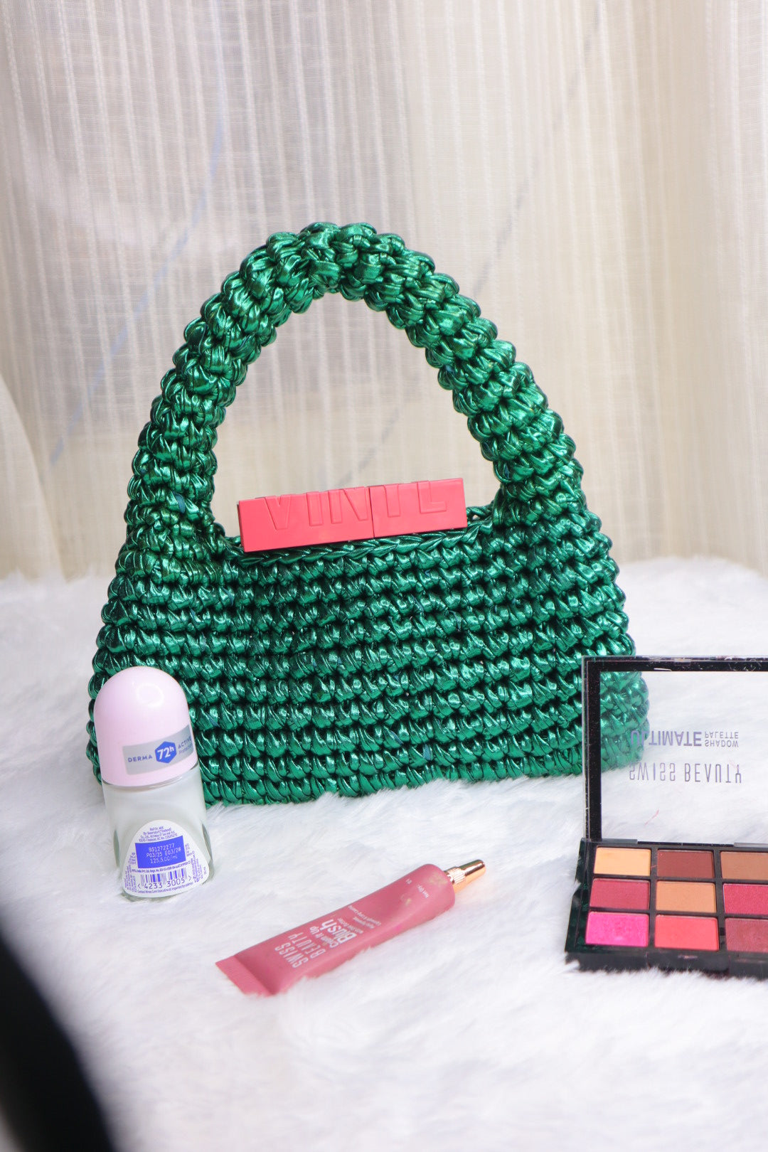 Emerald Green Loaf Crochet Bag