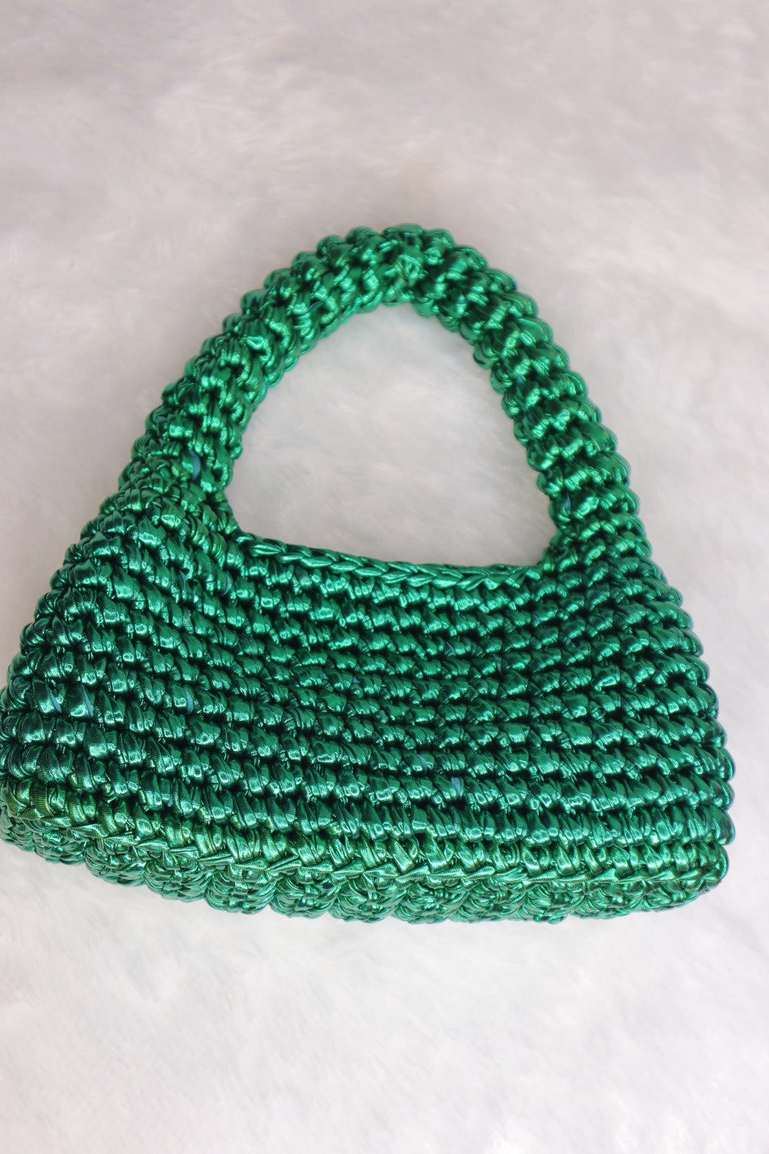 Emerald Green Loaf Crochet Bag
