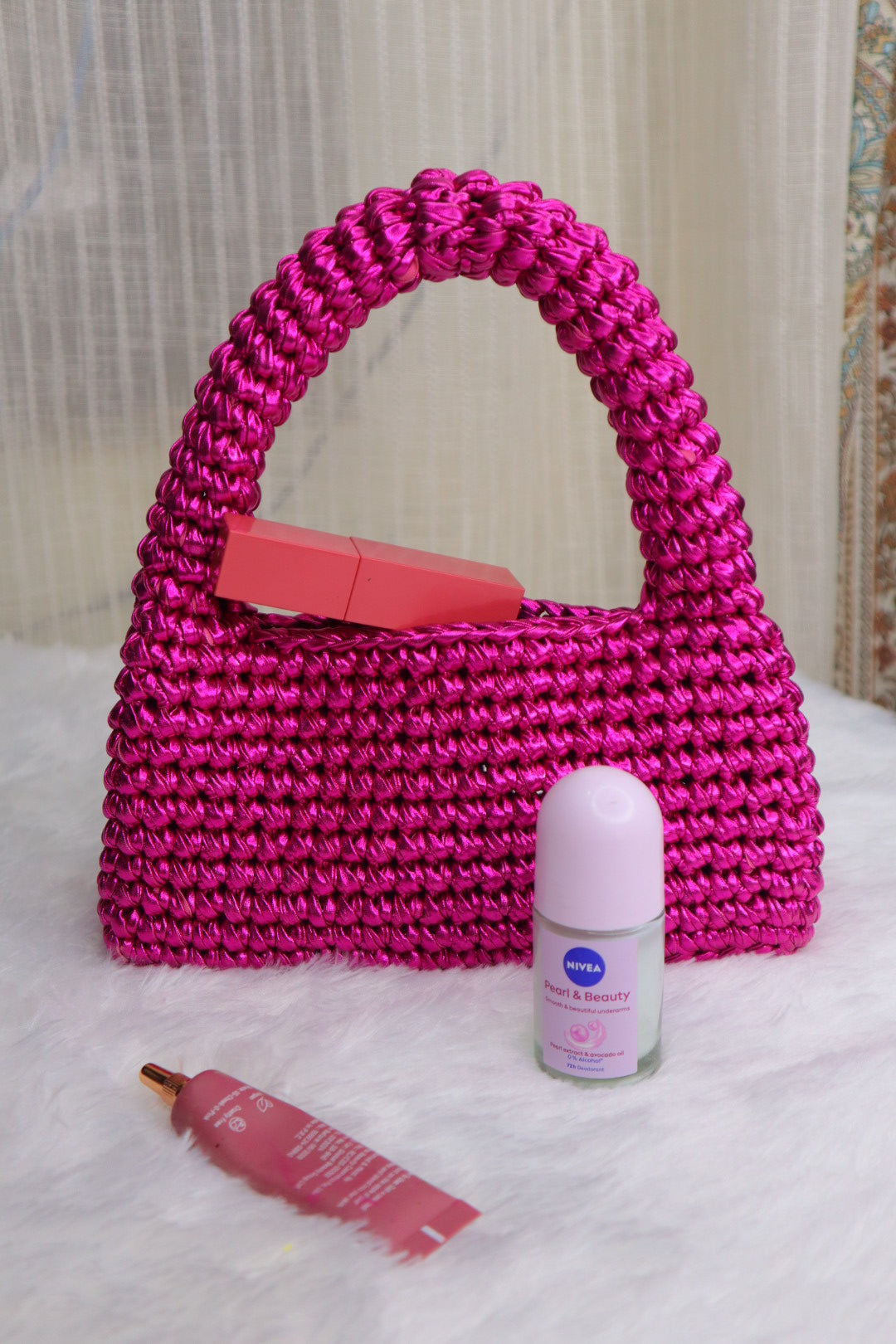 Hot Pink Loaf Crochet Bag
