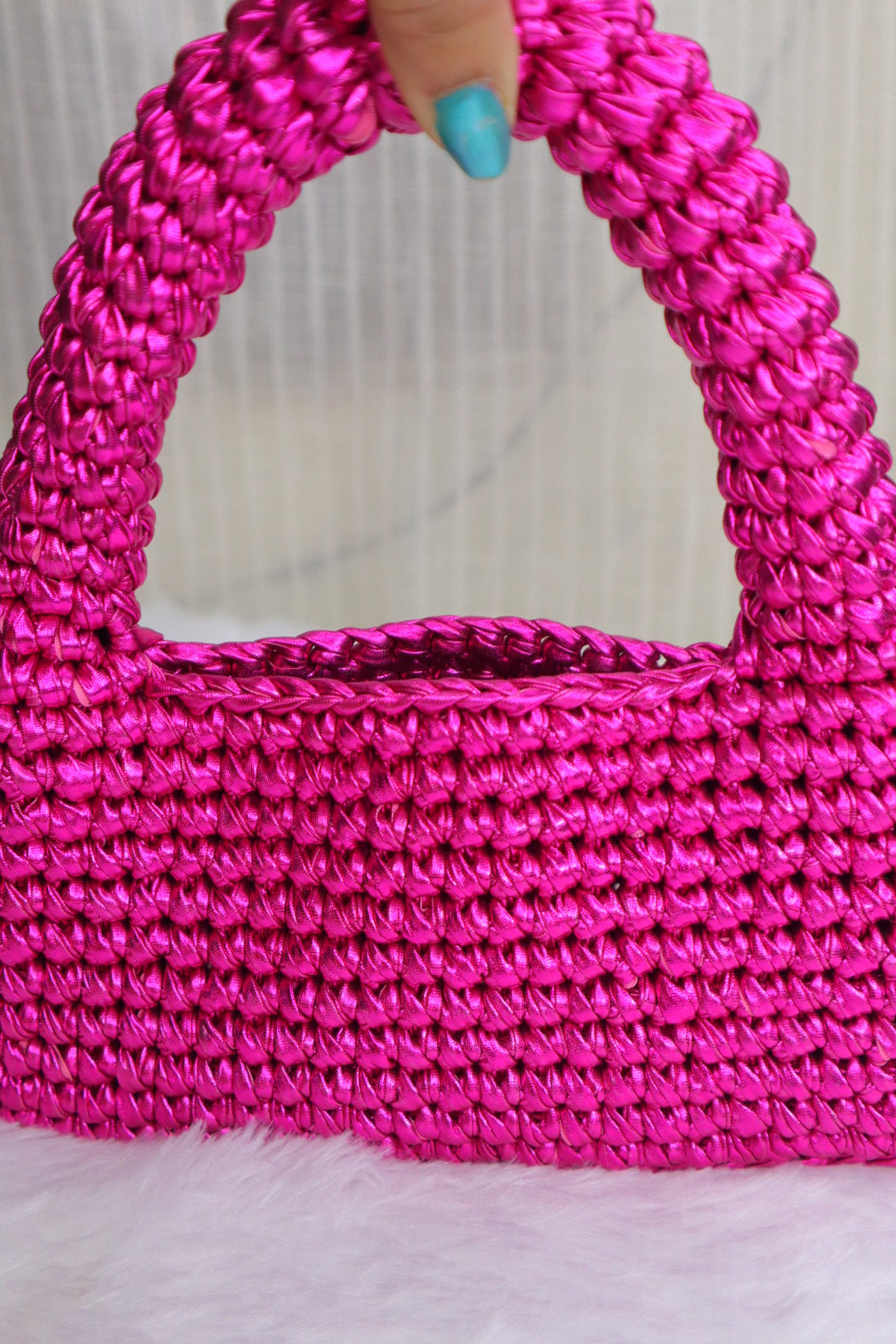 Hot Pink Loaf Crochet Bag