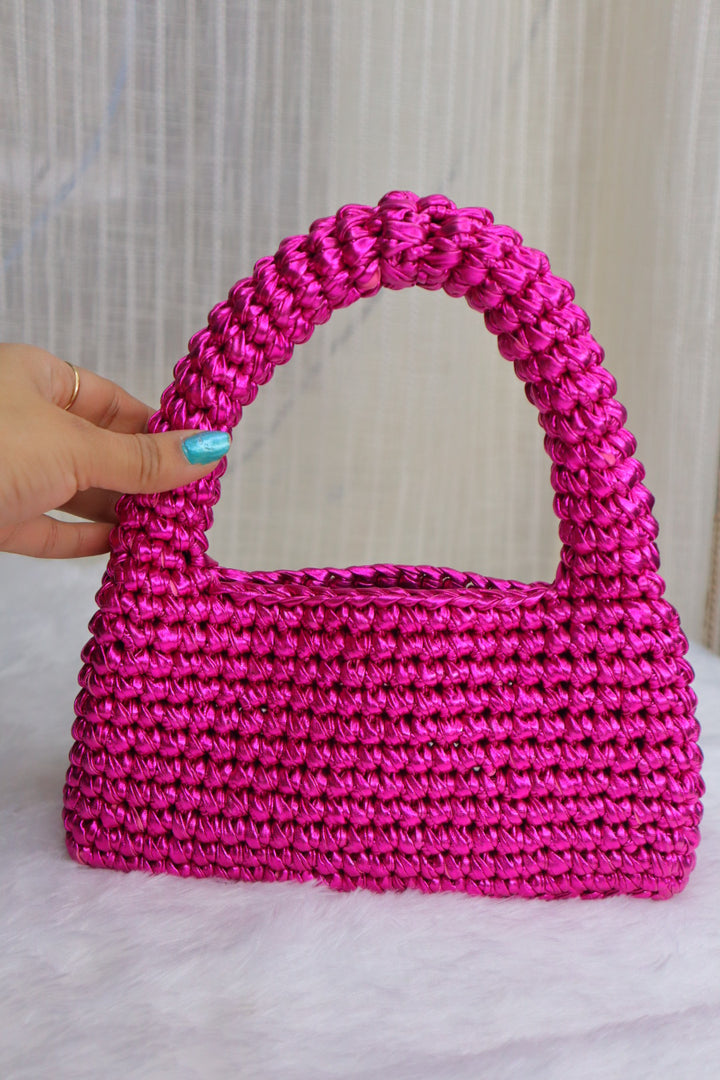 Hot Pink Loaf Crochet Bag