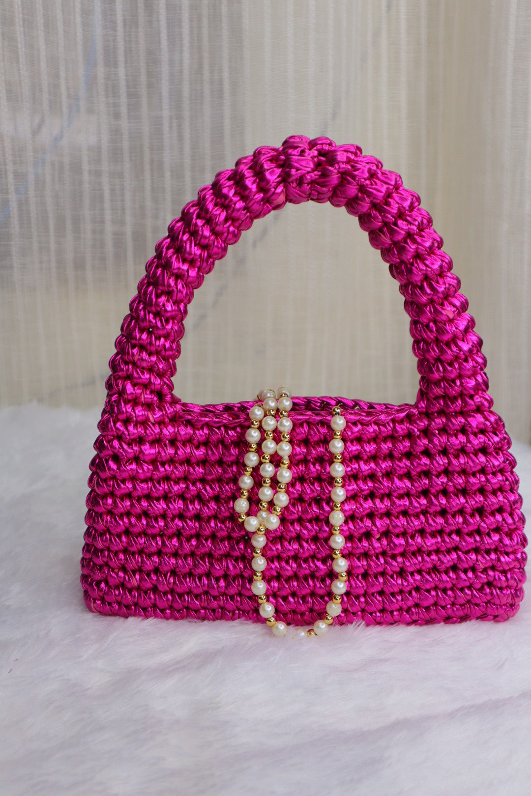 Hot Pink Loaf Crochet Bag