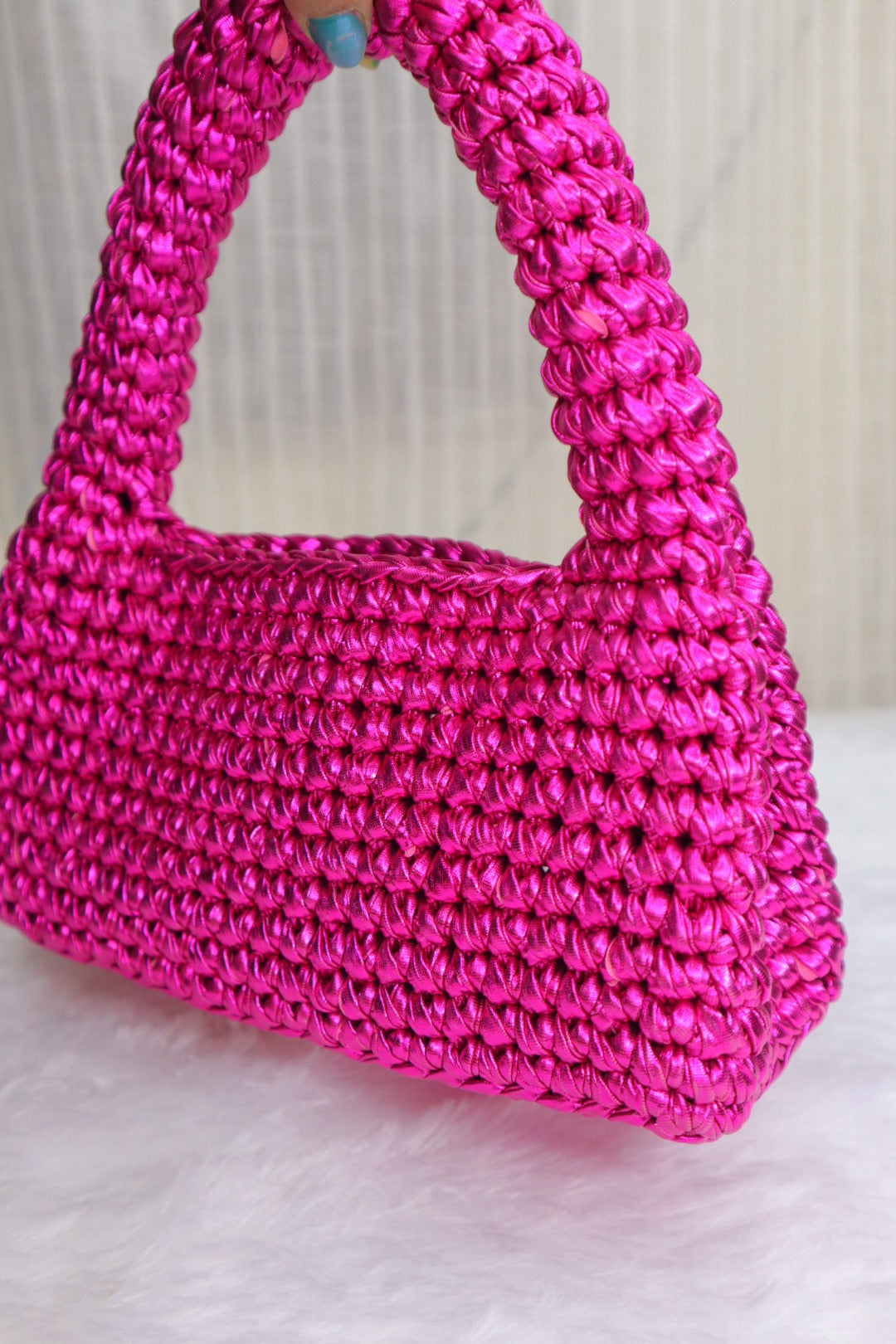 Hot Pink Loaf Crochet Bag