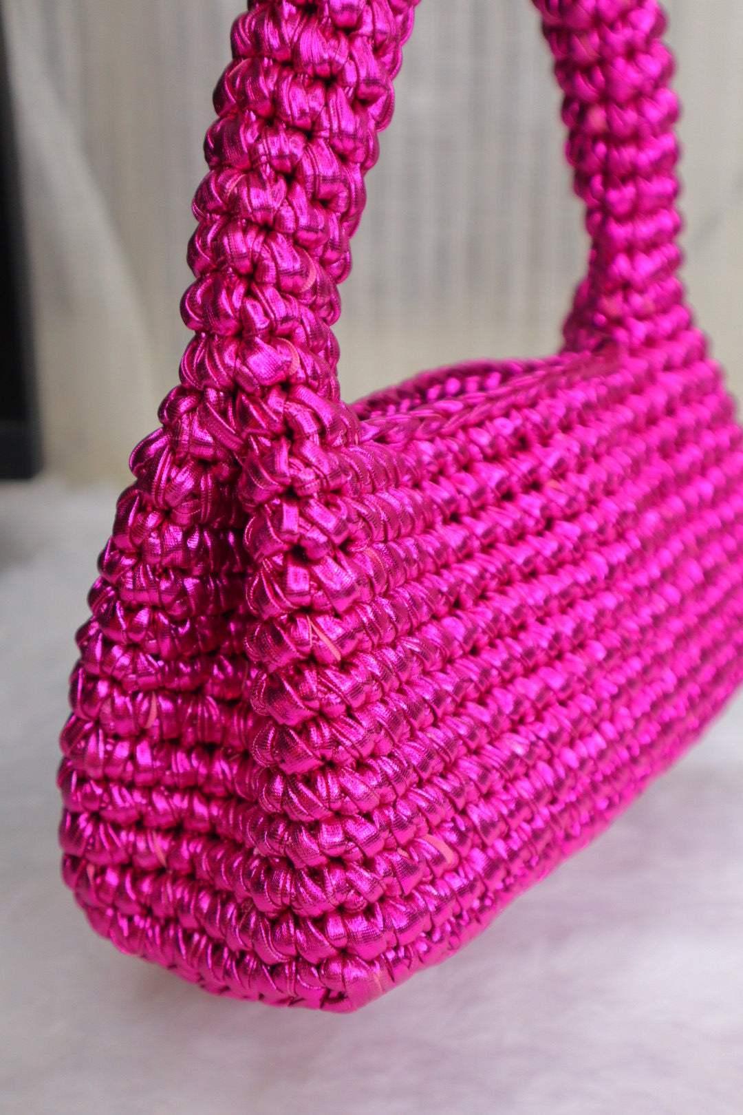 Hot Pink Loaf Crochet Bag