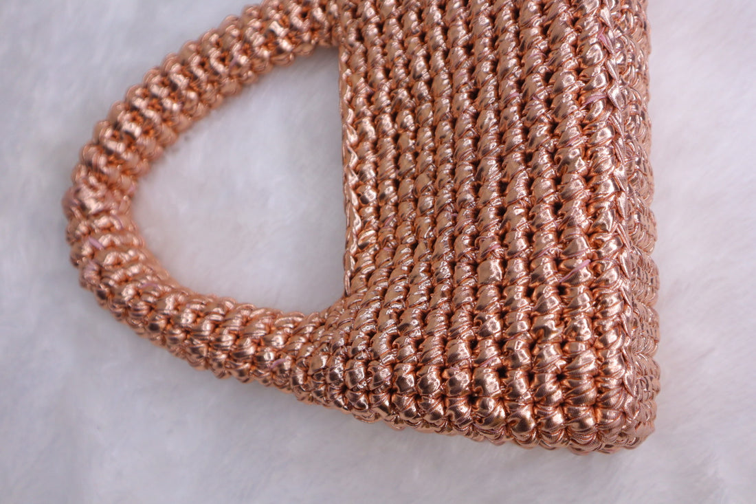 Rose Gold Loaf Crochet Bag