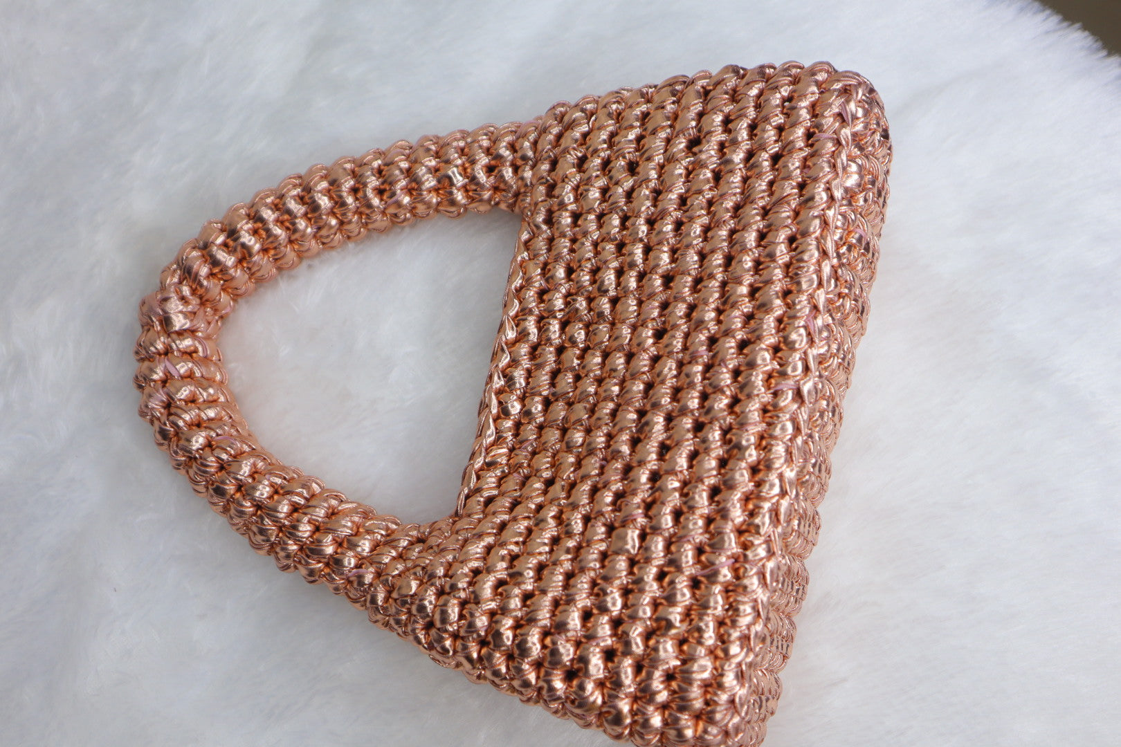 Rose Gold Loaf Crochet Bag