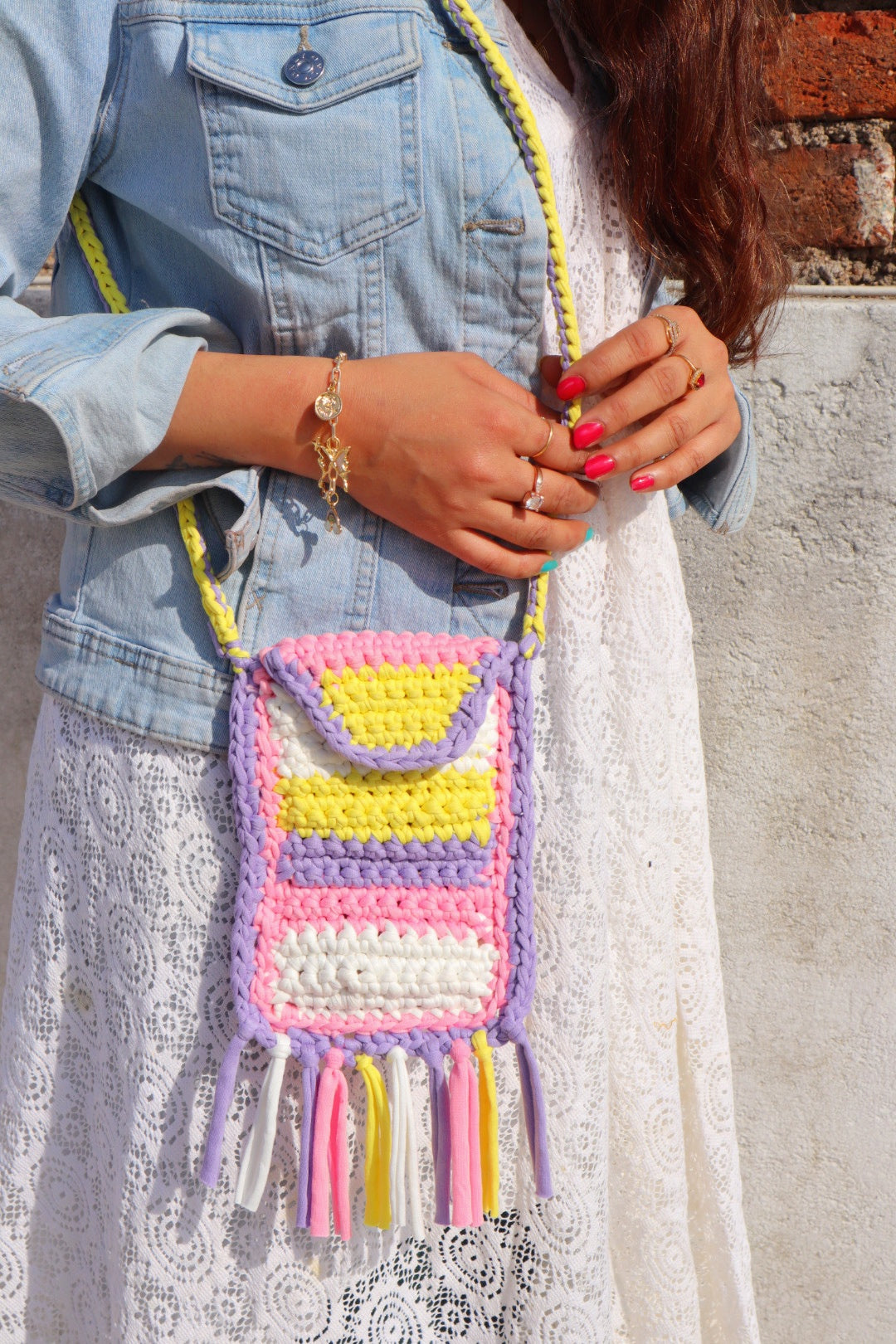 Pastel Multicolor Phone Sling