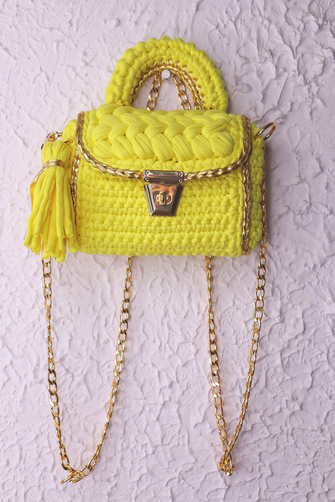 Yellow Sunshine Crochet Bag