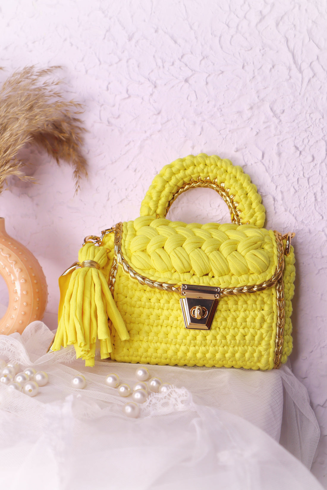 Yellow Sunshine Crochet Bag