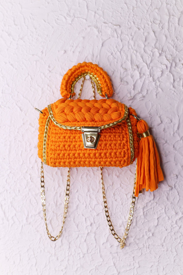 Tangerine Dream Crochet Bag