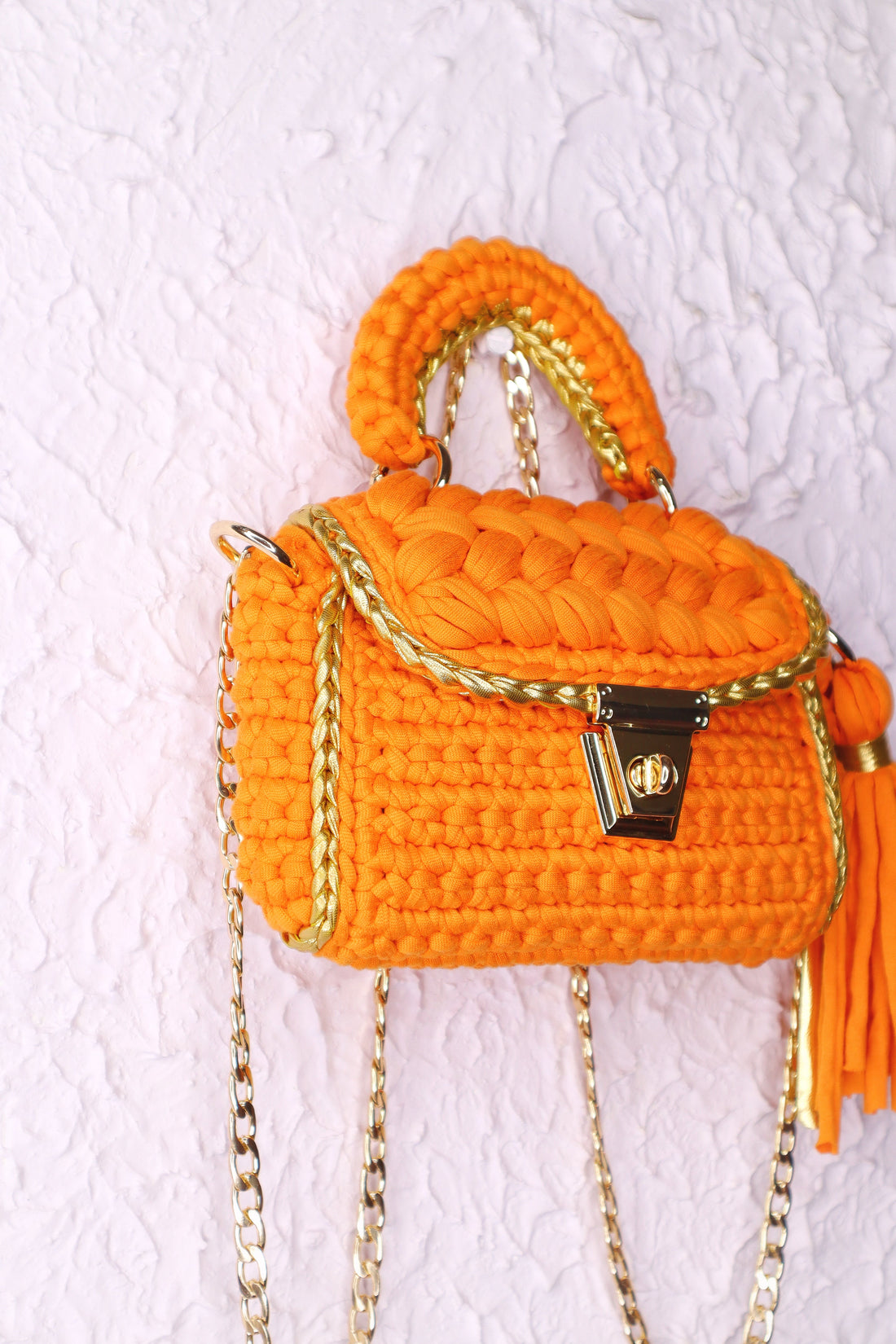 Tangerine Dream Crochet Bag