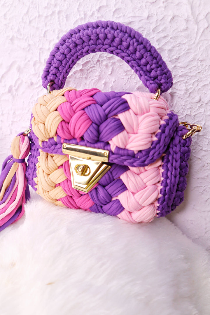 Lavender Luxe Multicolor Crochet Bag