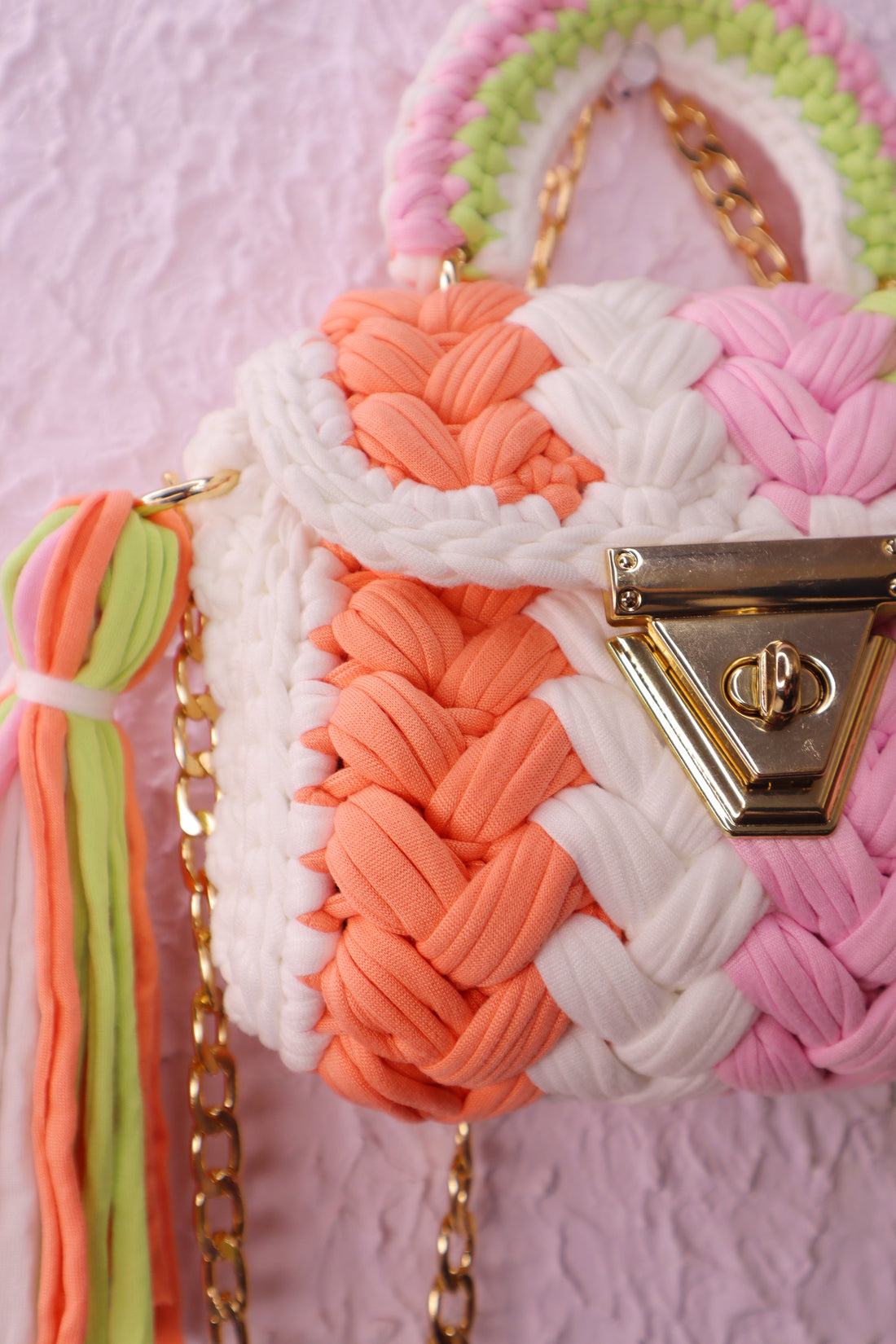 Pastel Dreams Multicolor Crochet Bag