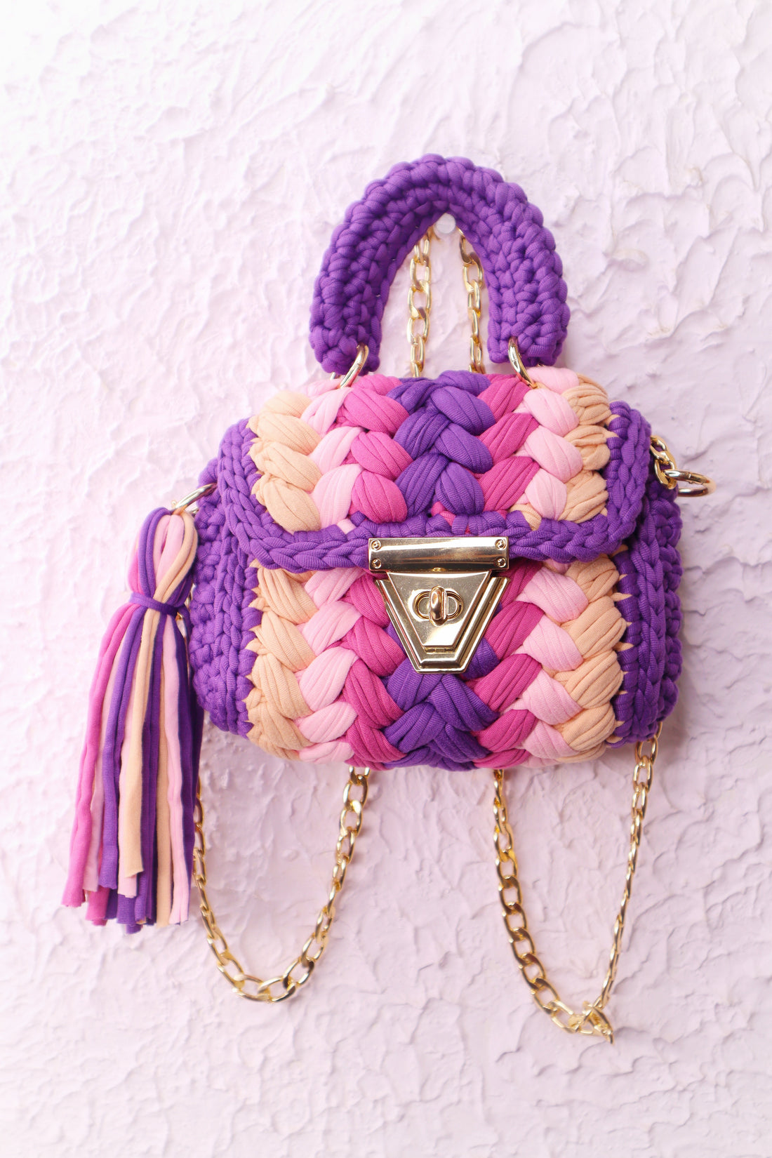 Lavender Luxe Multicolor Crochet Bag