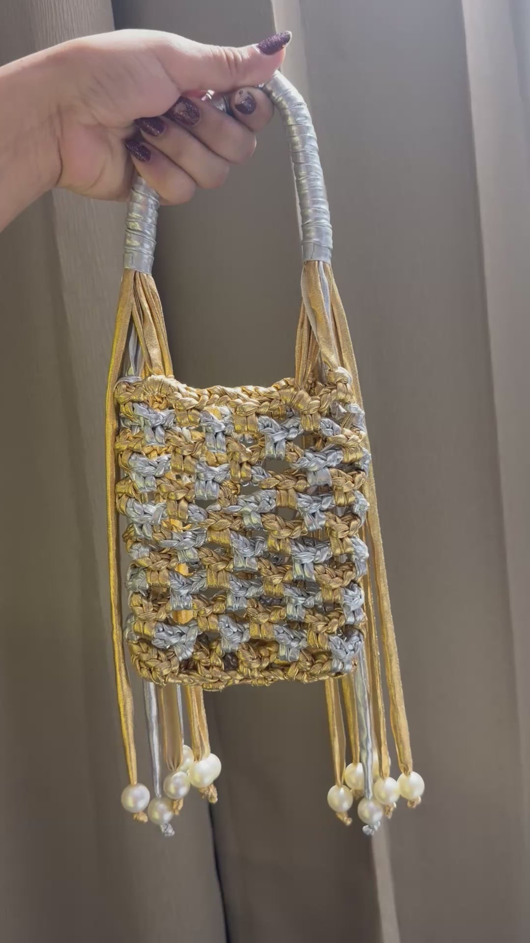 Silver & Golden Phone Sling