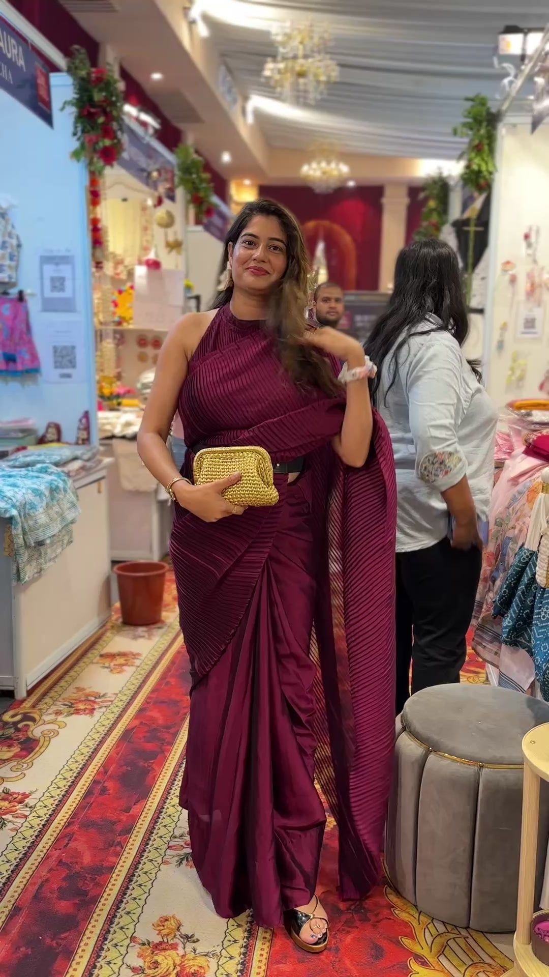 Golden Luxe Metallic Crochet Clutch (Price Drop)