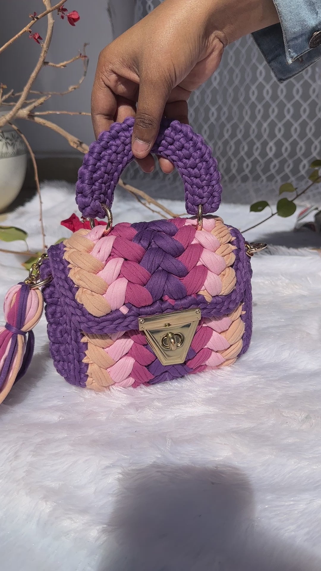 Lavender Luxe Multicolor Crochet Bag