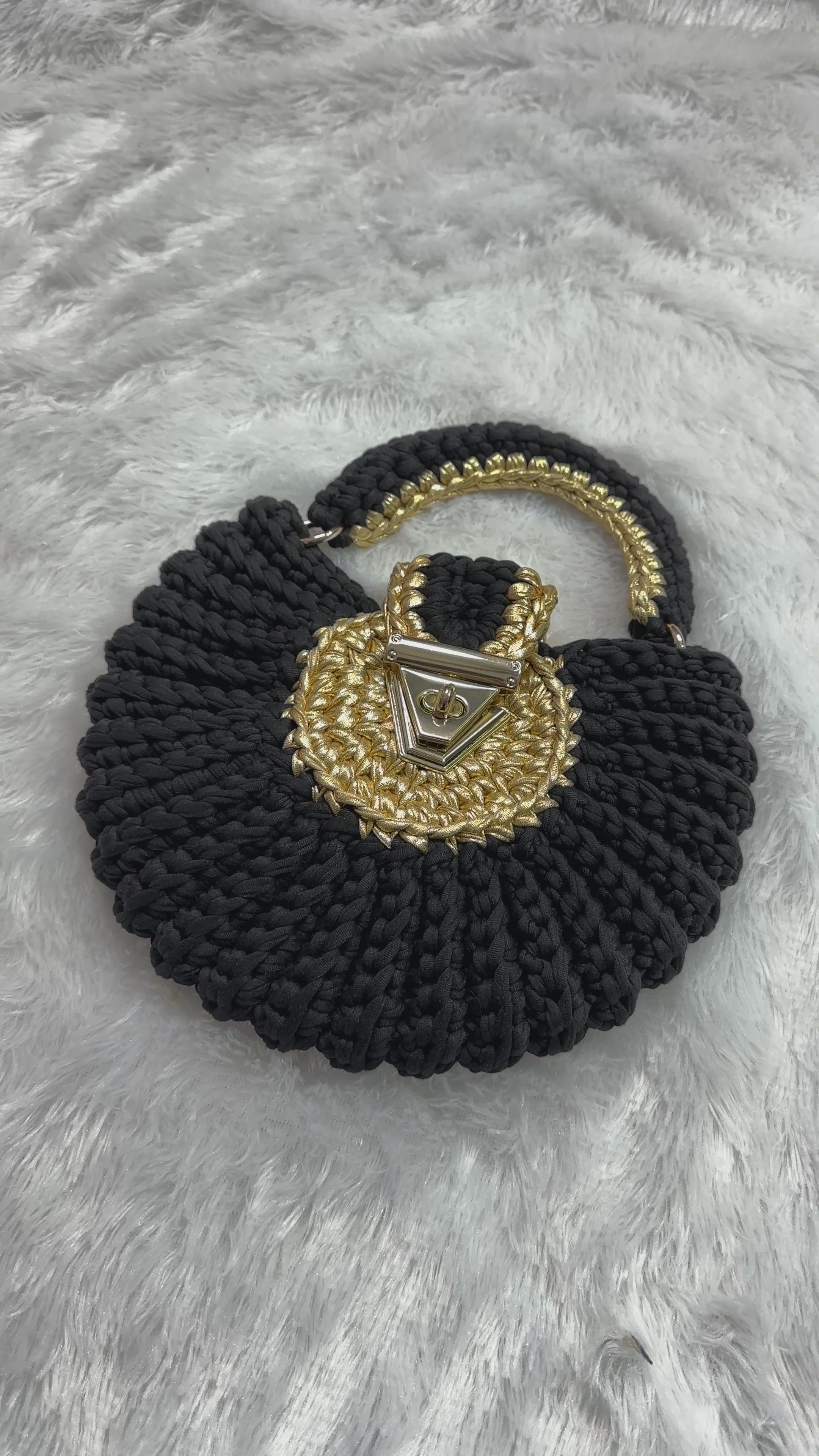 Black & Gold Shell Bag