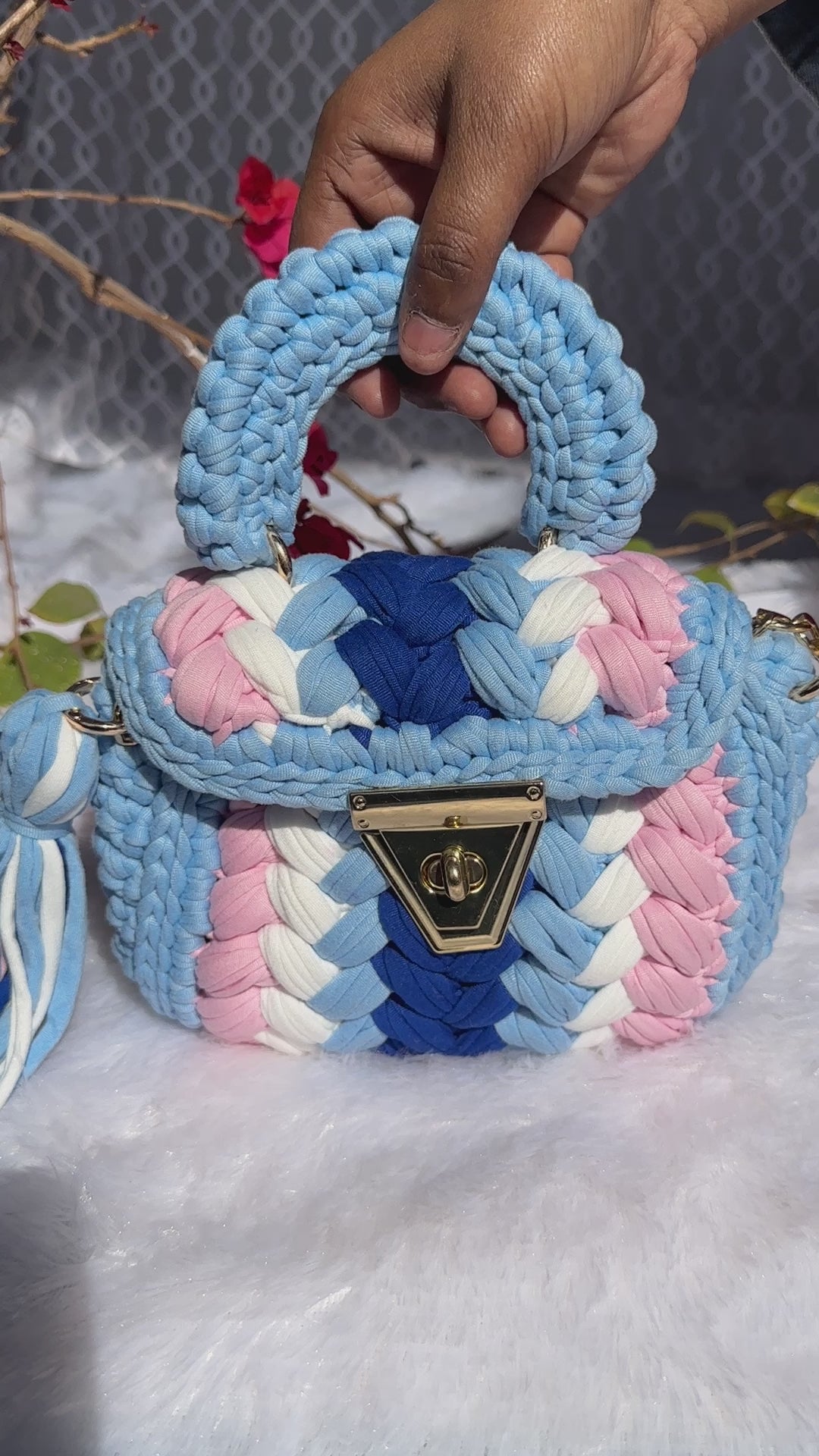 Serenity Twist Multicolor Crochet Bag